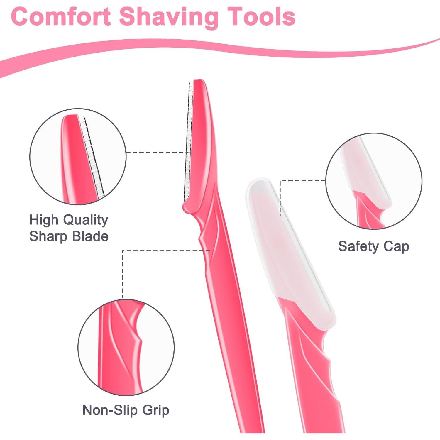 Set de 66 Cuchillas Dermaplane NICEMOVIC para Cejas y Cara