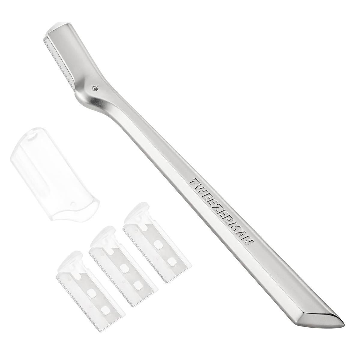 Rasuradora de Cejas Tweezerman Acero Inoxidable con 3 Cuchillas
