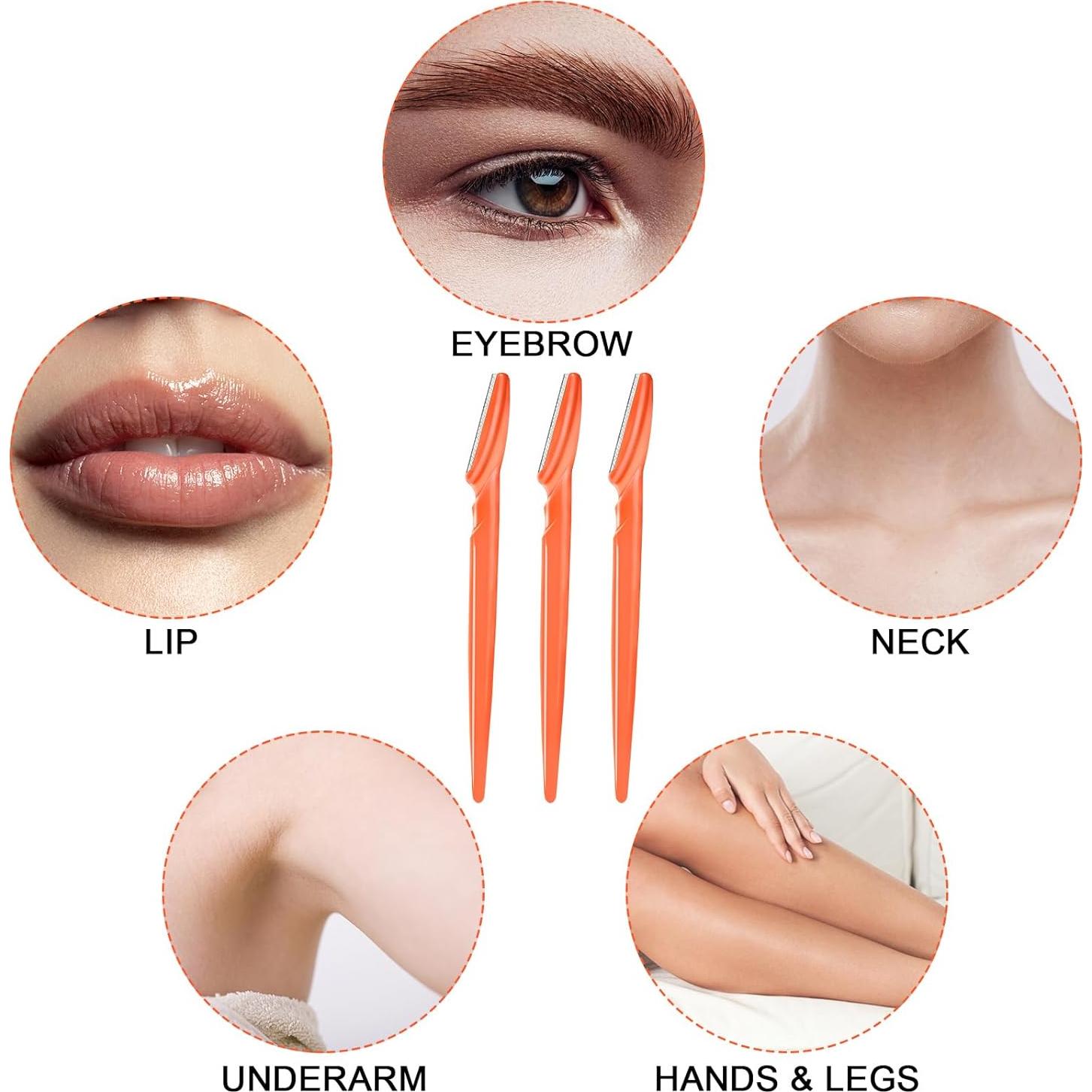 12 Navajas Faciales HFATMOS para Cejas y Dermaplaning