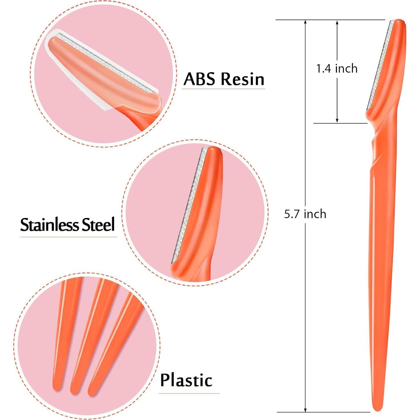 12 Navajas Faciales HFATMOS para Cejas y Dermaplaning