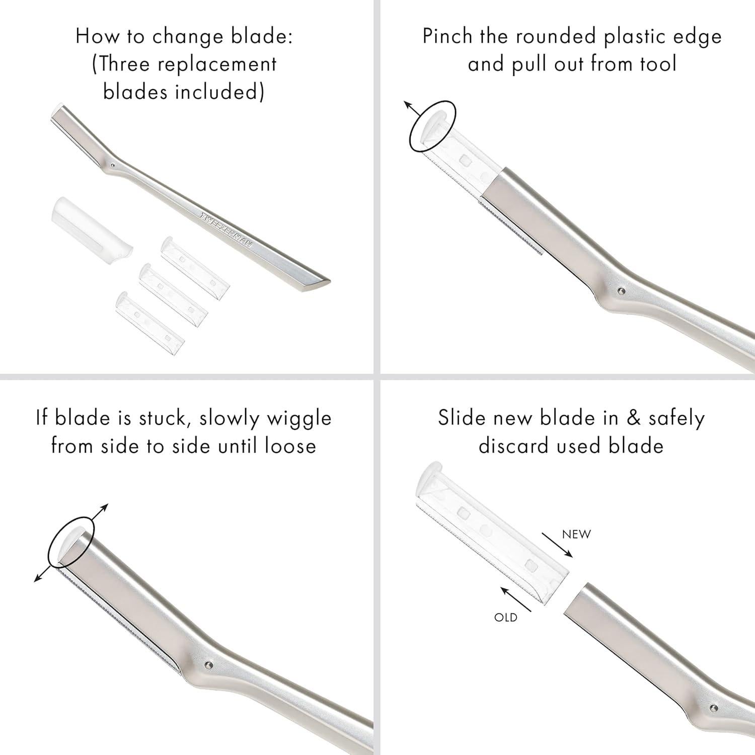 Razor Facial Tweezerman Acero Inoxidable 20.61 cm