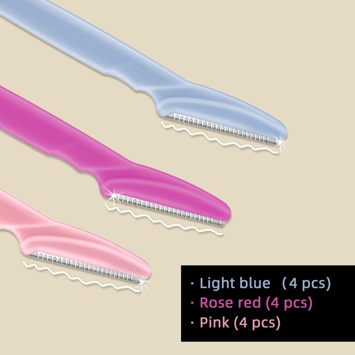 Cuchillas de Cejas TTSAM 12 Piezas Acero Inoxidable Multifuncional