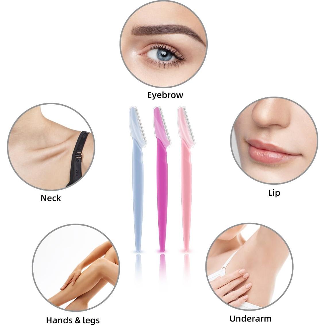 Cuchillas de Cejas TTSAM 12 Piezas Acero Inoxidable Multifuncional