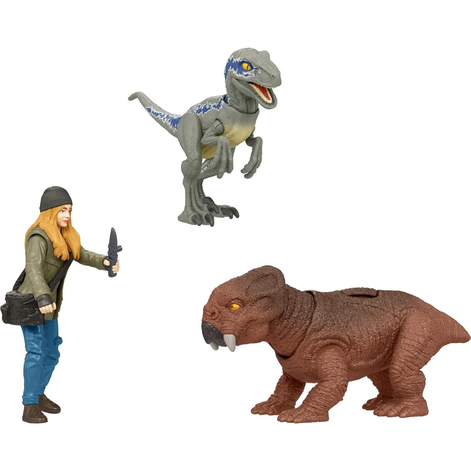 Jurassic World Dominion Paquete Humano y Dino Maisie y Beta