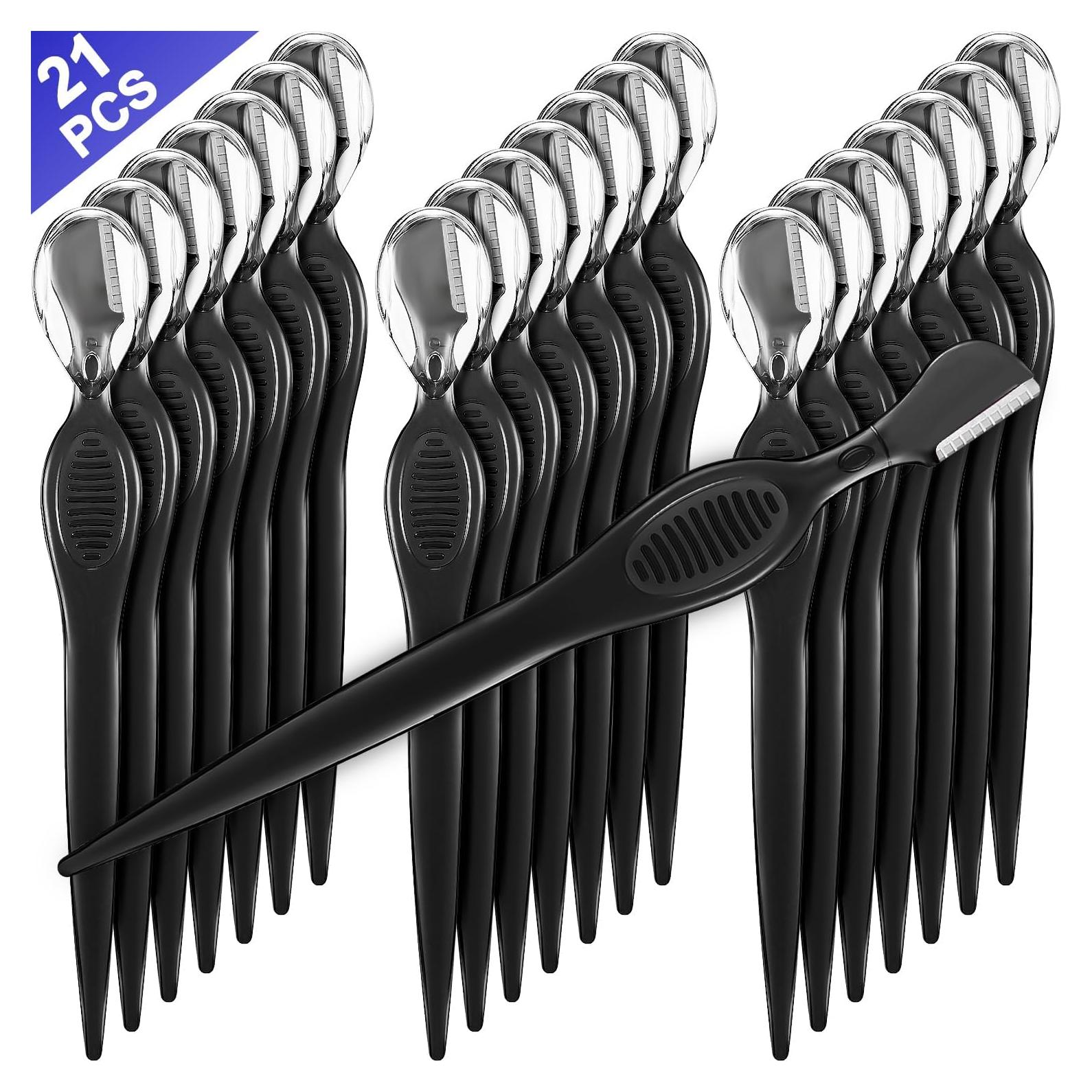 Cortadoras de Cejas Mudder 21 Piezas Acero Inoxidable Negro