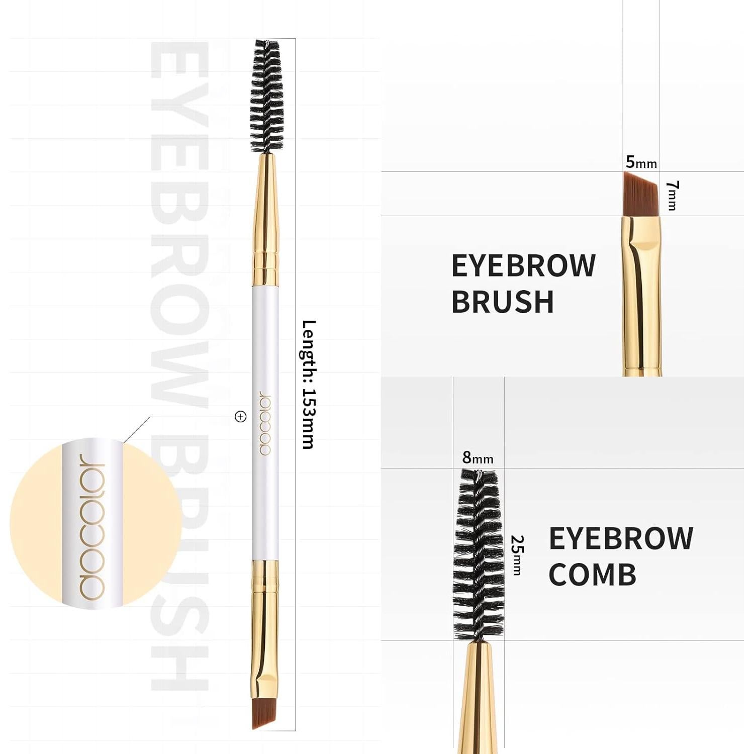 Docolor Dúo de Brochas para Cejas y Pestañas - Blanco