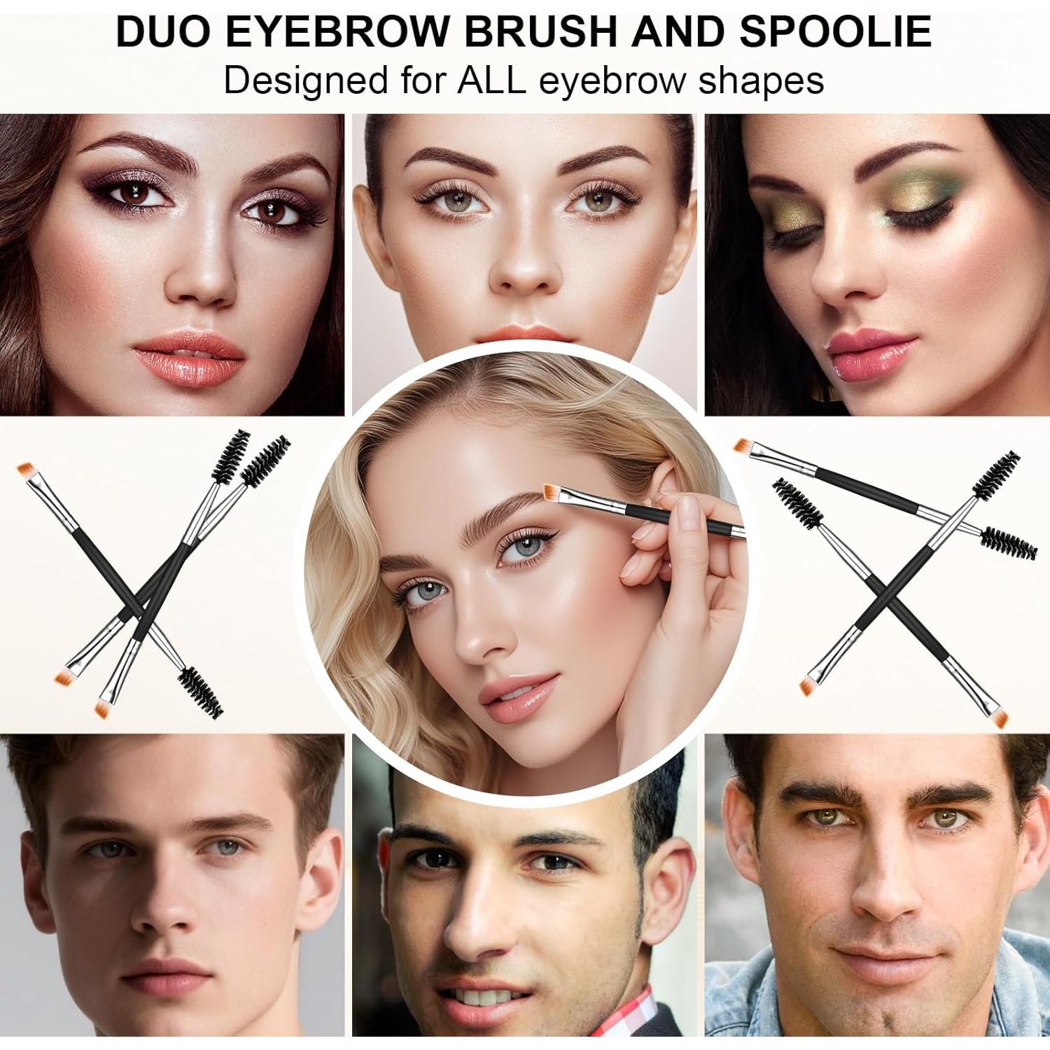 6 Pcs Cepillos de Cejas y Pestañas Yoizyfree 13.2 cm