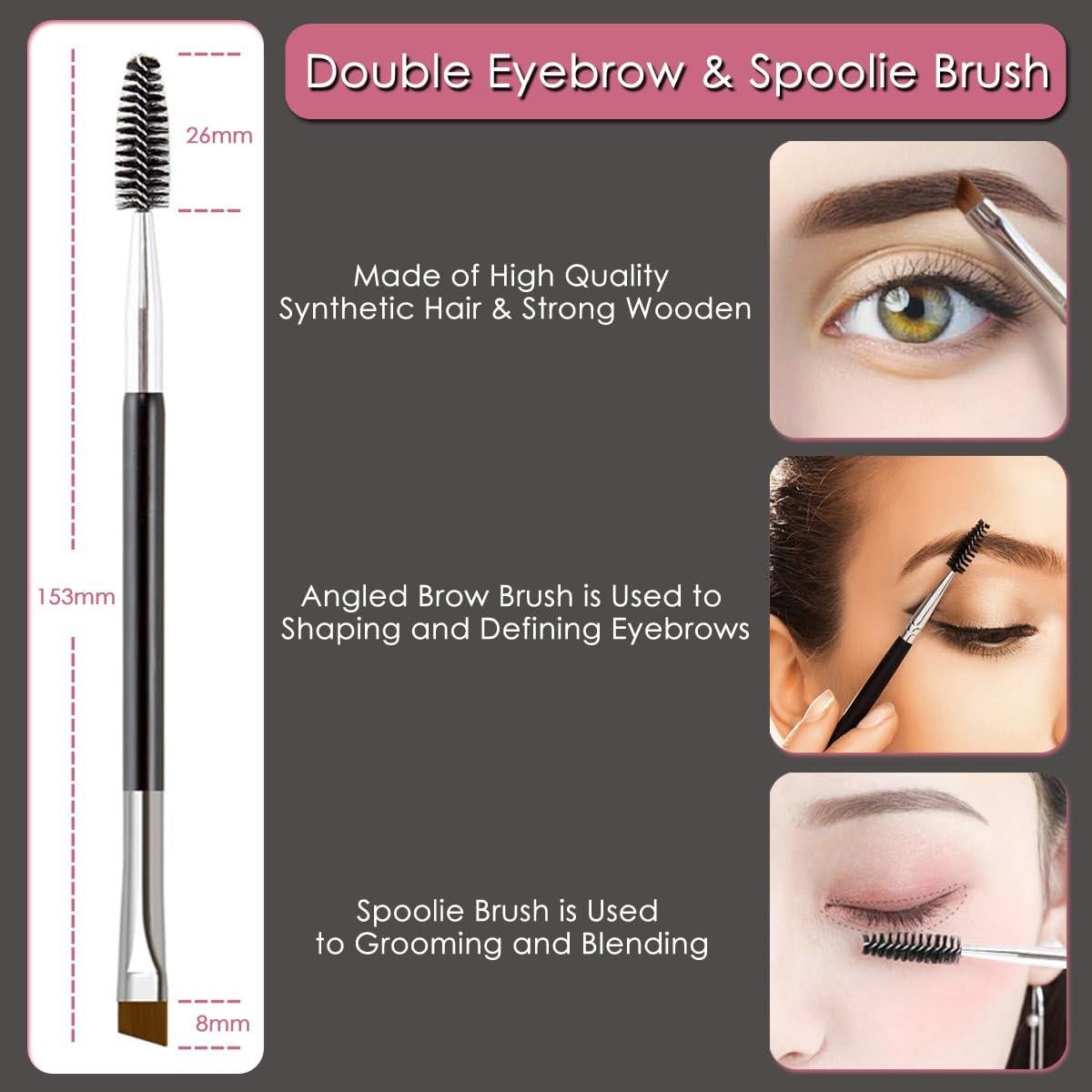 KINGMAS Set de Cepillos de Maquillaje para Ojos 5 Piezas