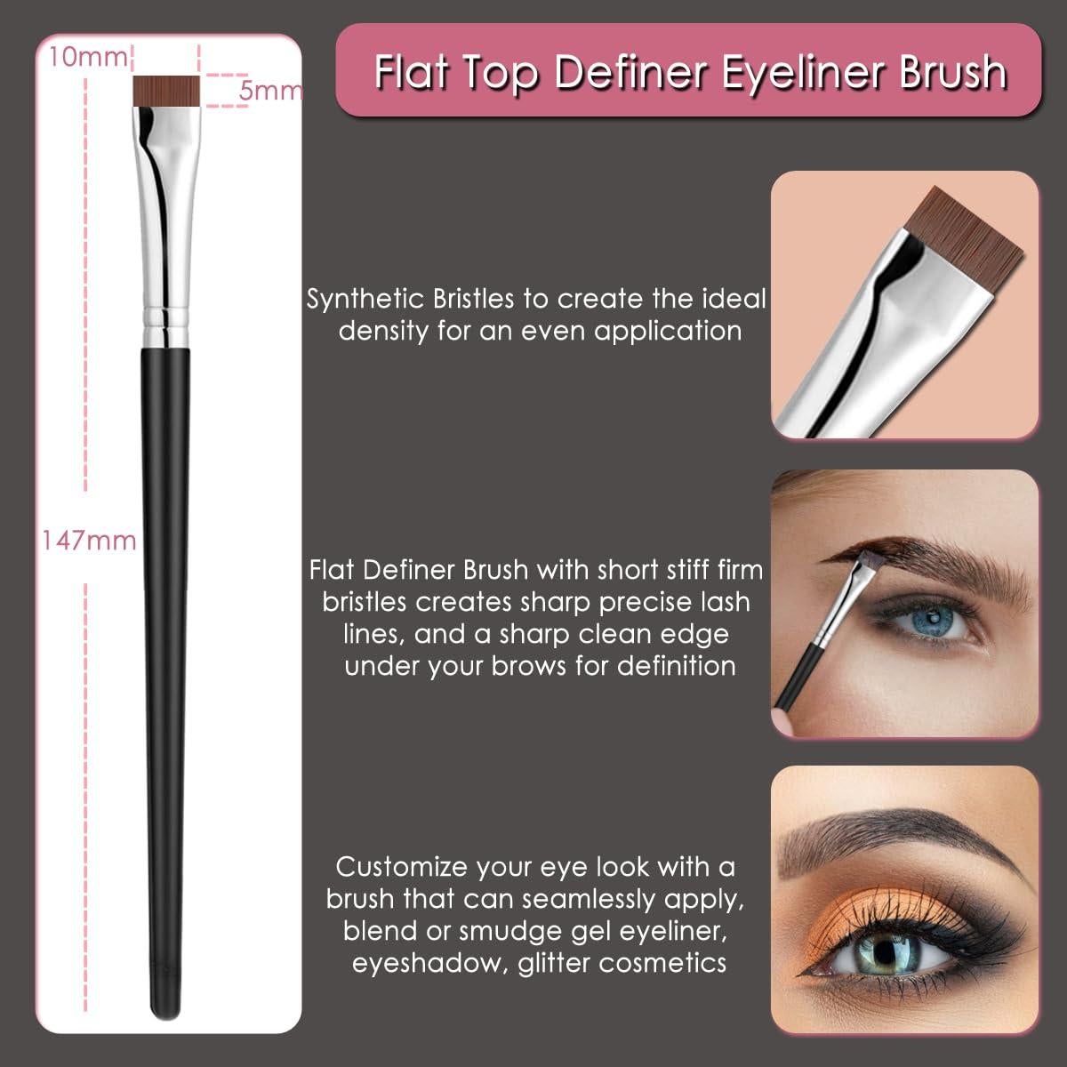 KINGMAS Set de Cepillos de Maquillaje para Ojos 5 Piezas