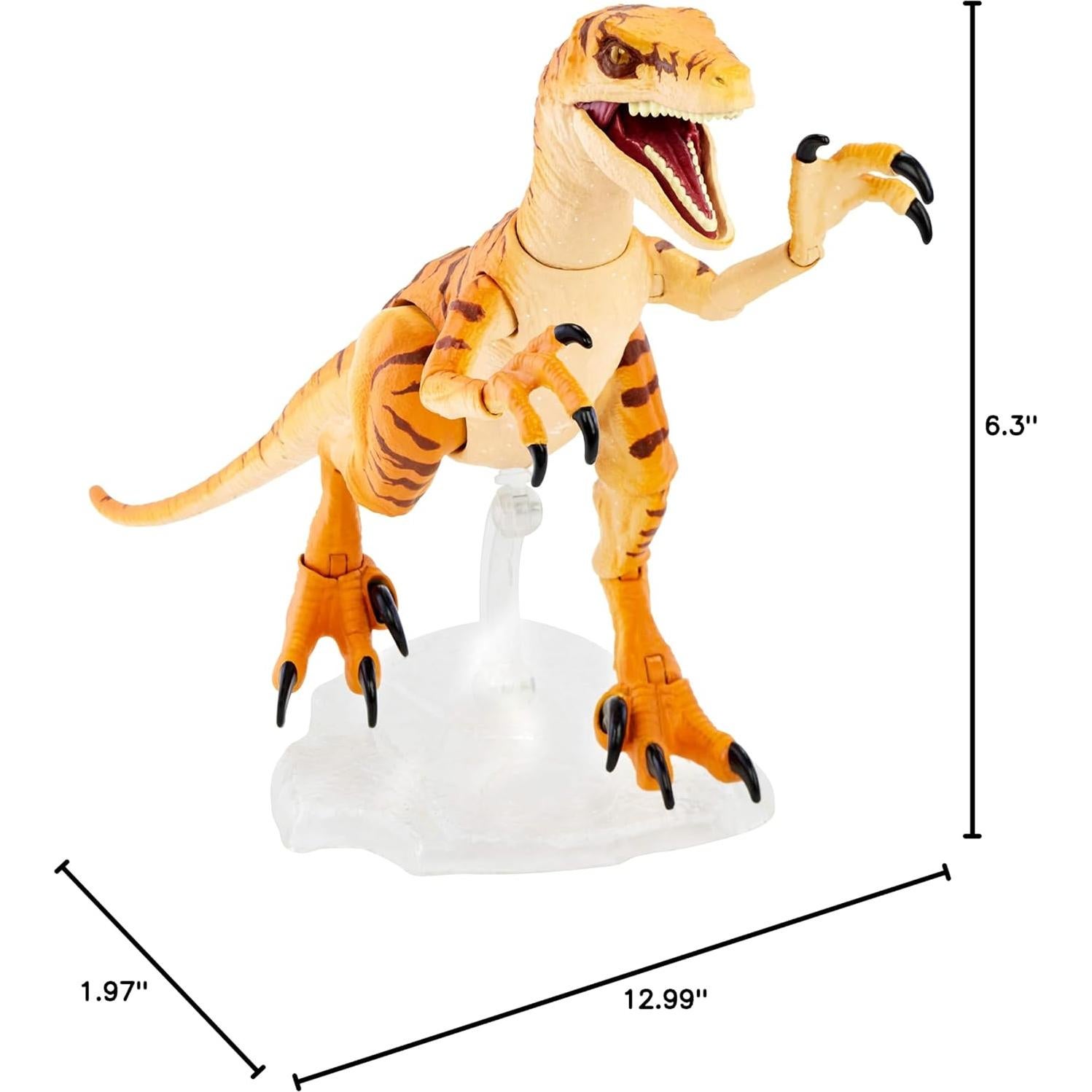 Figura Velociraptor Tigre Mattel Amber 15 cm articulada