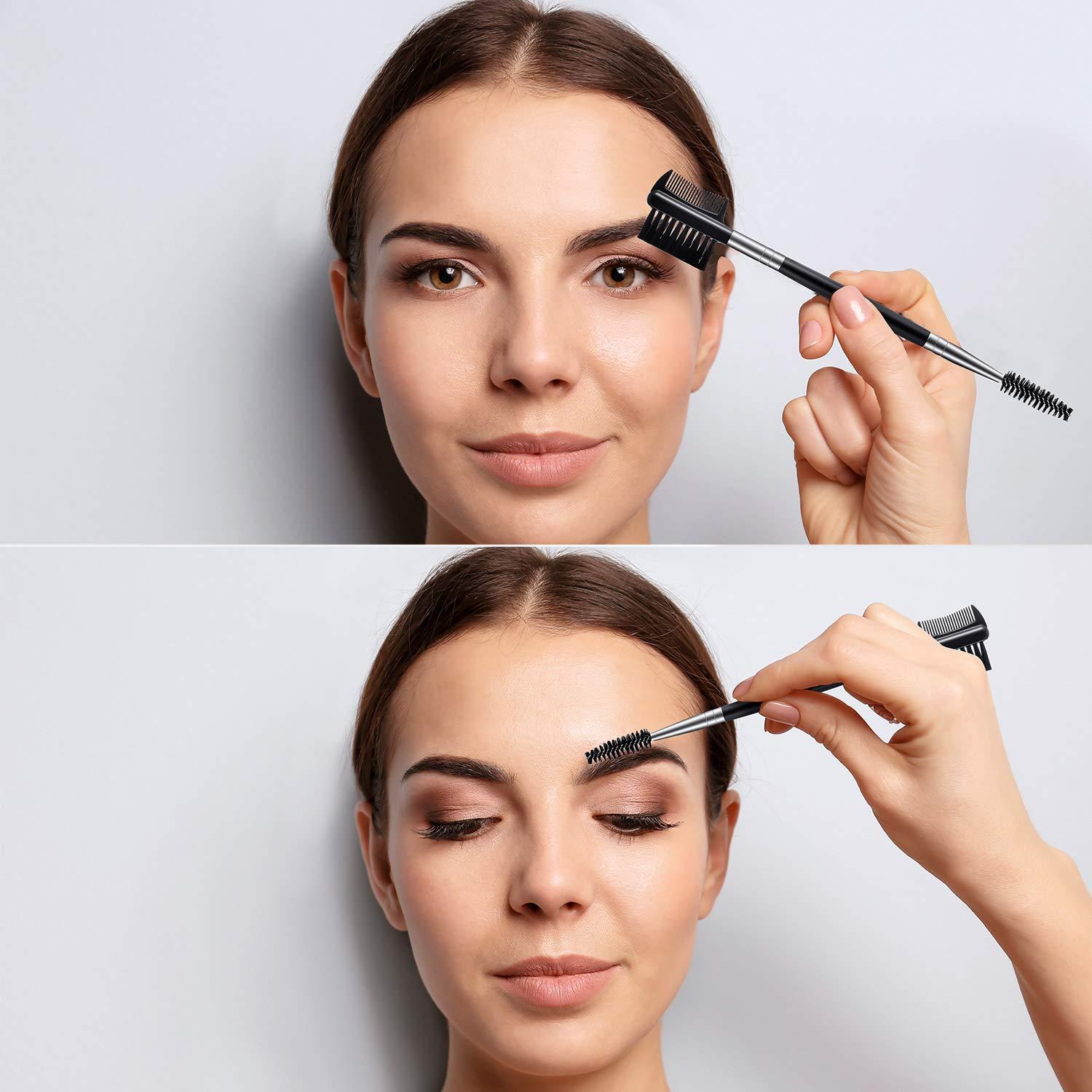 Cepillo de Cejas y Pestañas 3 en 1 Patelai Negro