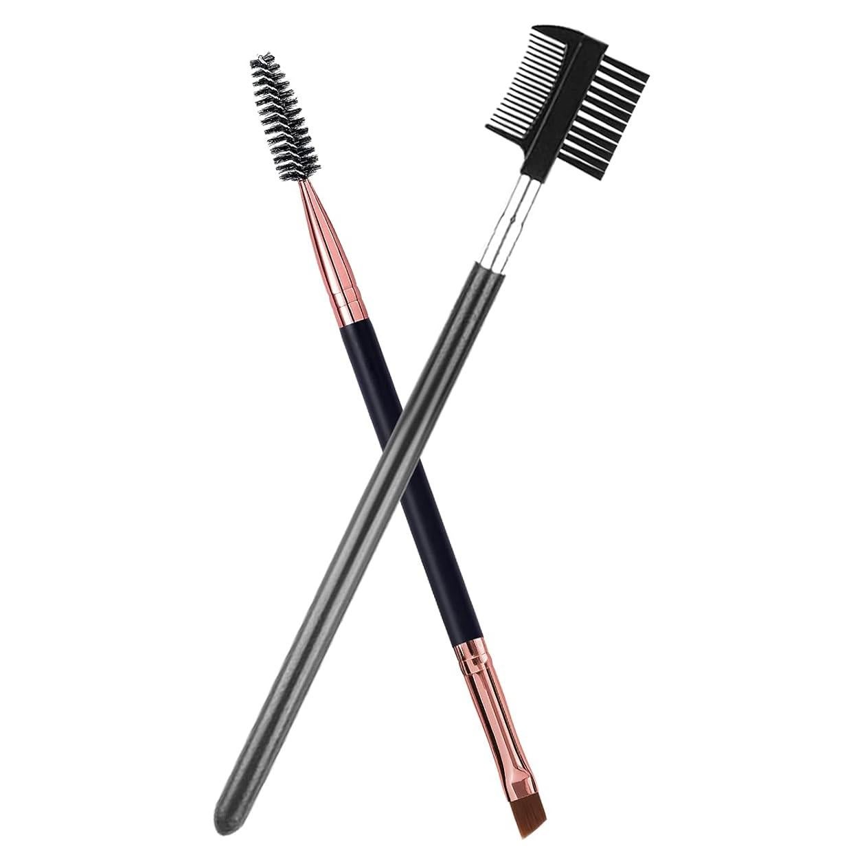 Conjunto de Cepillos de Cejas y Pestañas LJX - Angulado y Spoolie