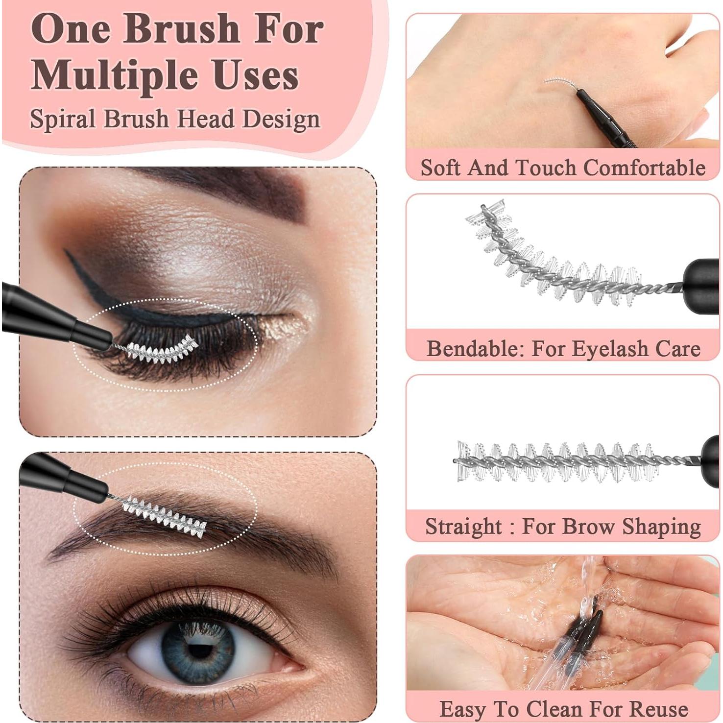 120 Cepillos Micro para Cejas MAPVOLUT con Tapa 5.2cm