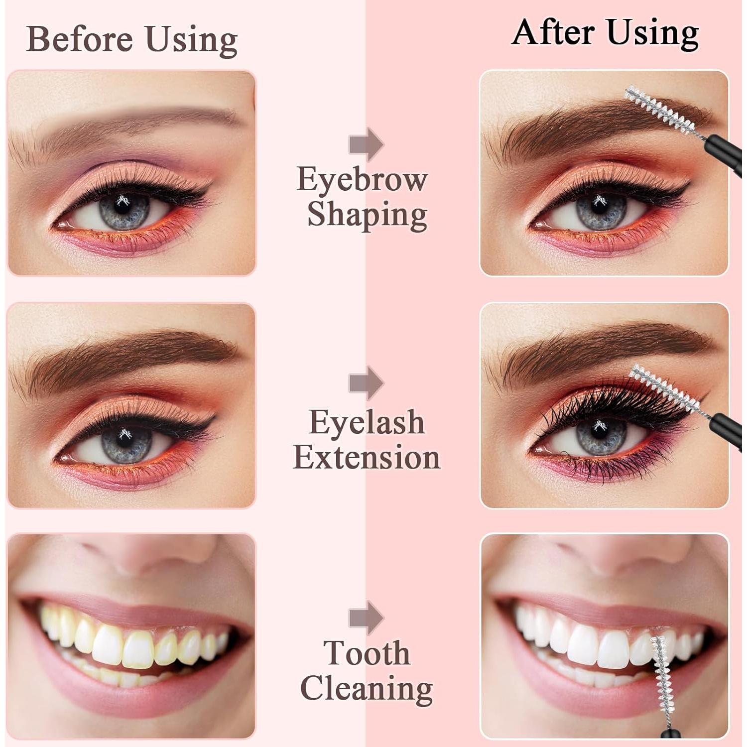 120 Cepillos Micro para Cejas MAPVOLUT con Tapa 5.2cm