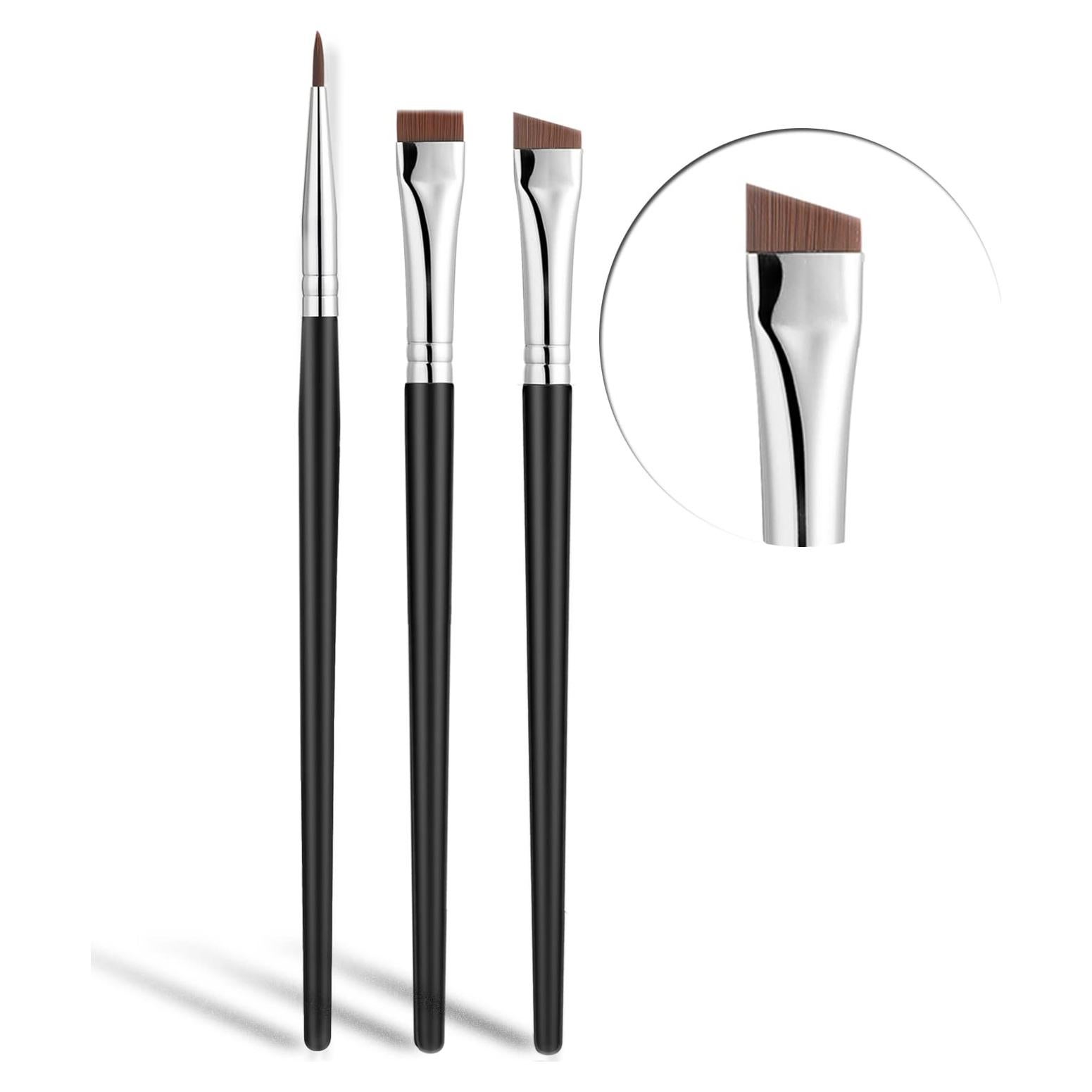 Set de Pinceles de Delineador de Ojos JASSINS - 3 Pcs, Alta Precisión