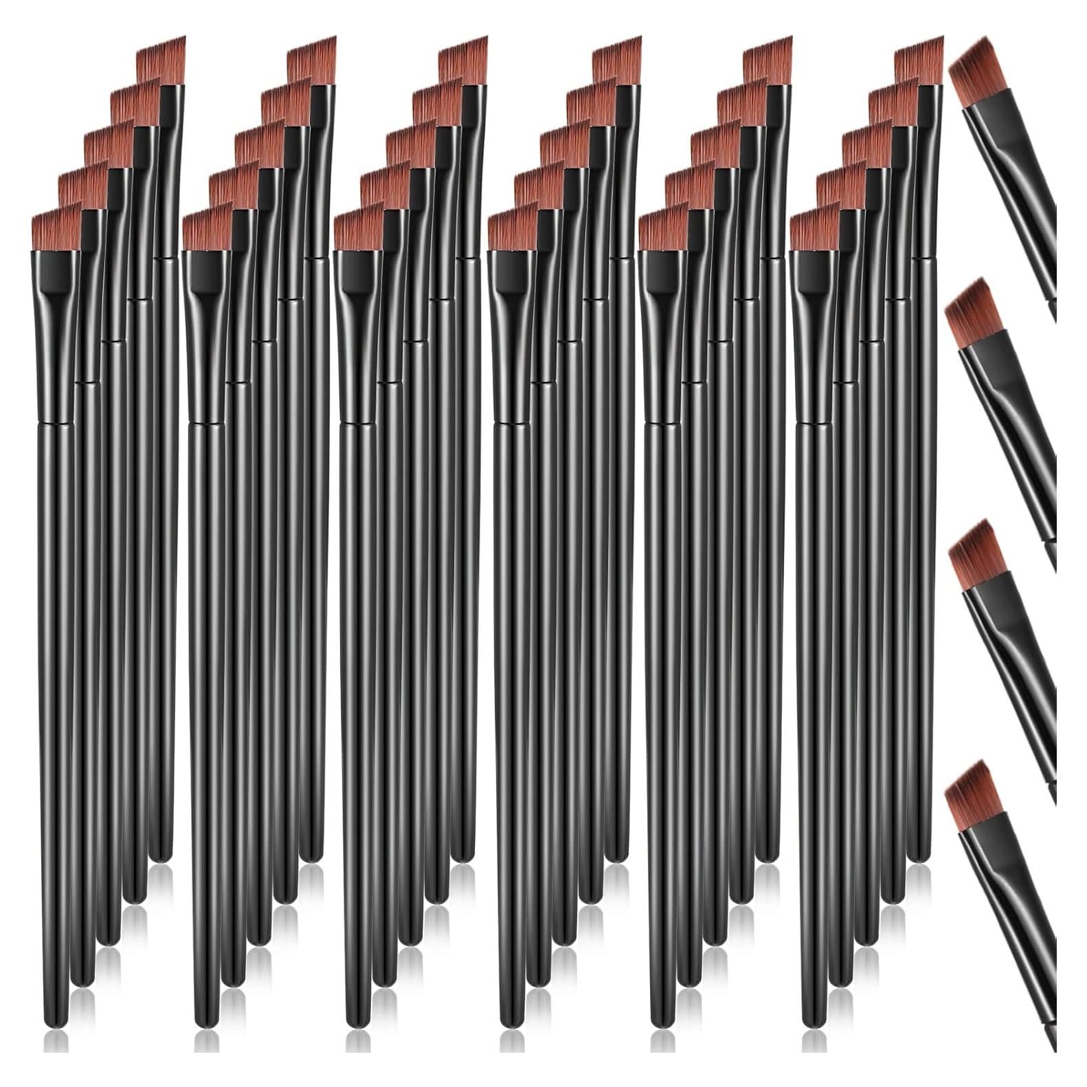 100 Cepillos Desechables Angulados para Cejas Gerrii Negro