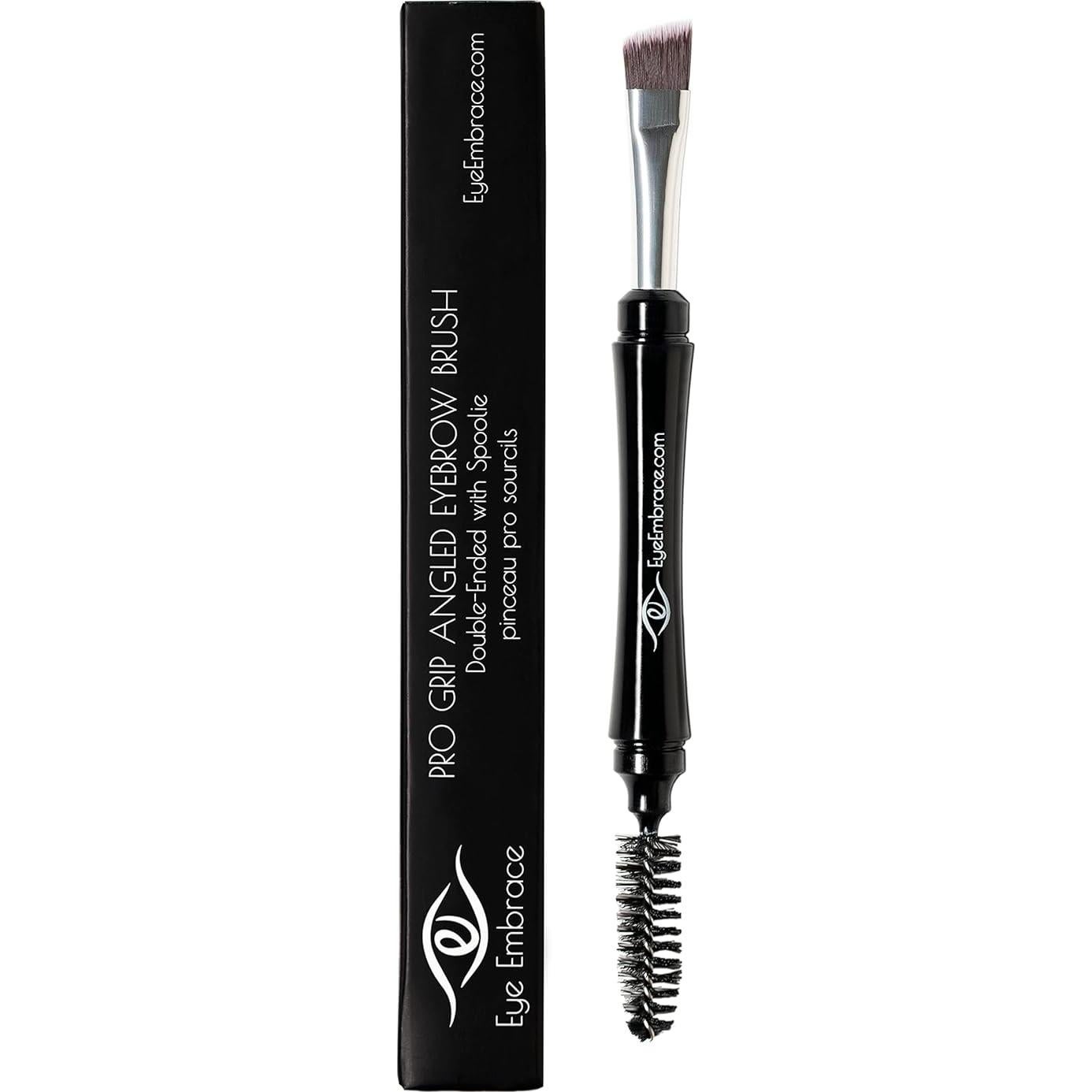 Brocha de Cejas Angulada Eye Embrace Pro Grip Doble Extremo