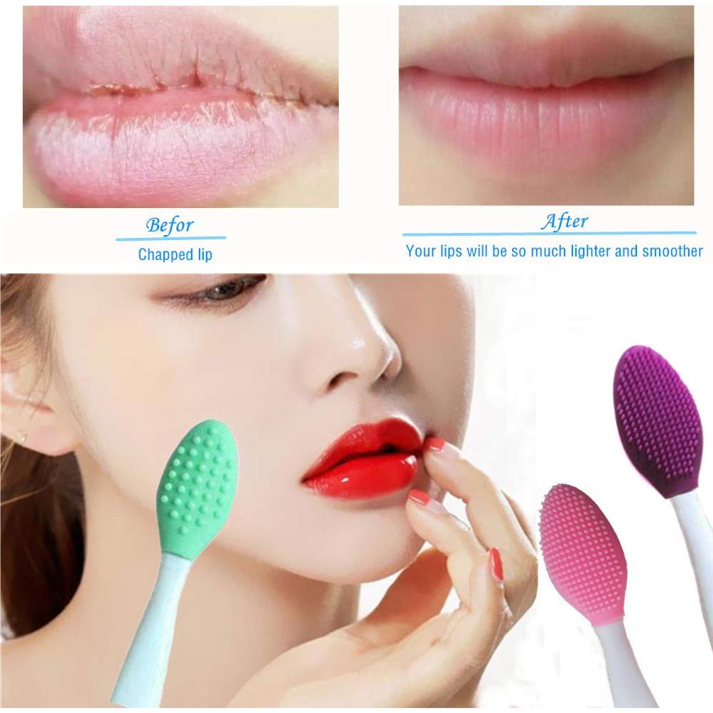 3 Cepillos Exfoliantes de Labios Silicona Doble Cara New Prominent