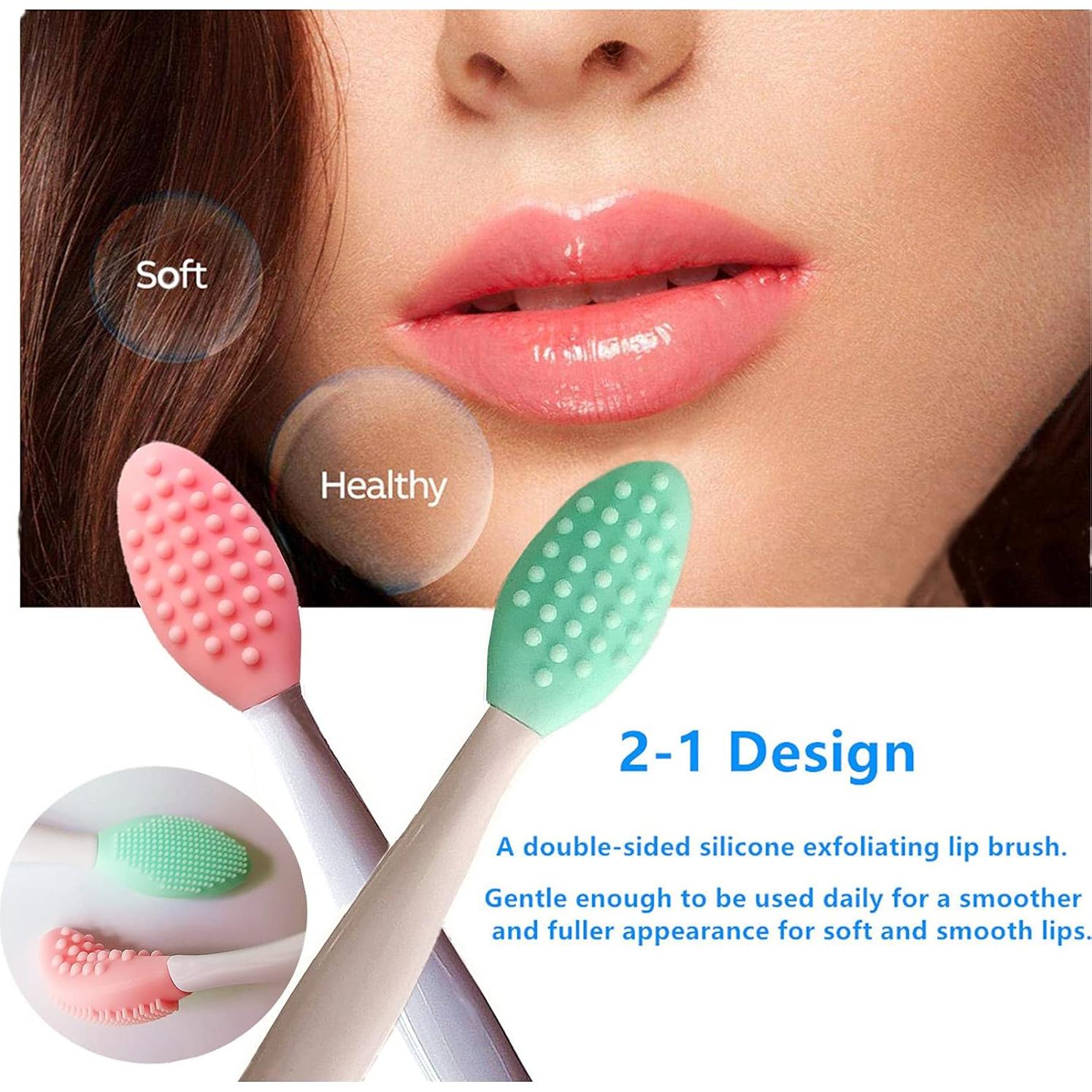 3 Cepillos Exfoliantes de Labios Silicona Doble Cara New Prominent