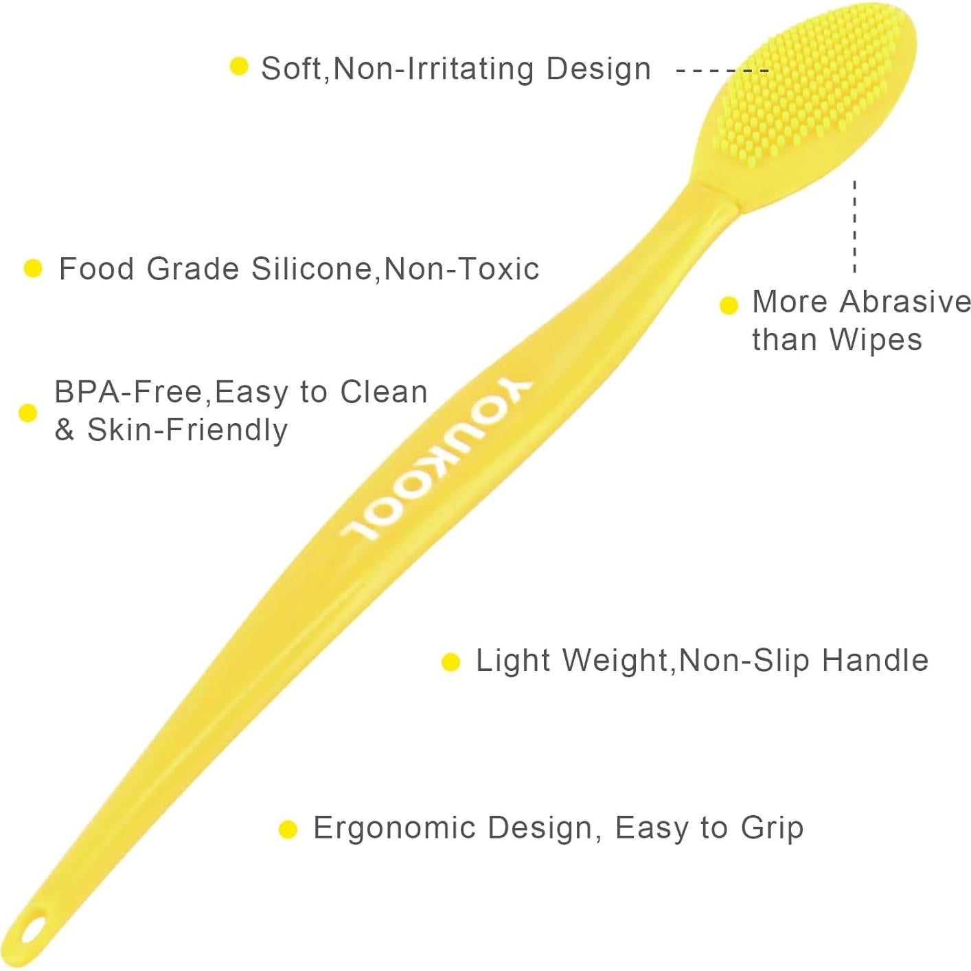 Cepillo Exfoliante para Labios YOUKOOL Doble Cara Amarillo 2pcs