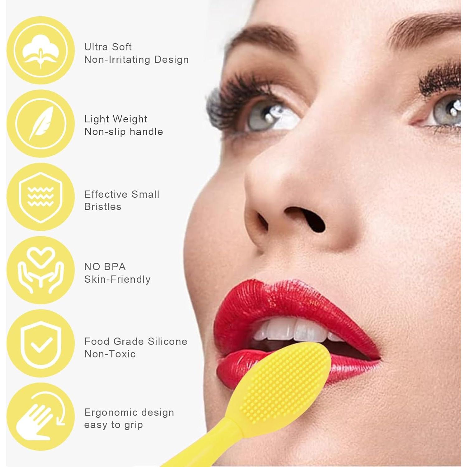 Cepillo Exfoliante para Labios YOUKOOL Doble Cara Amarillo 2pcs