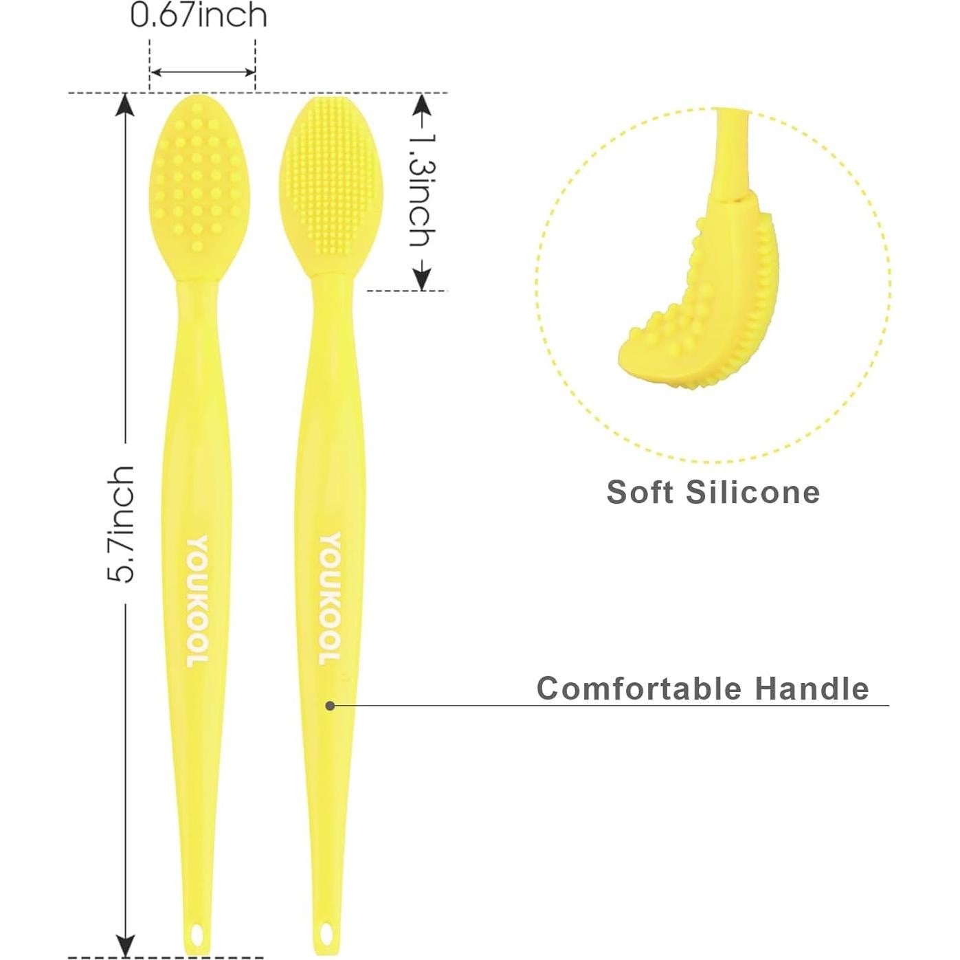 Cepillo Exfoliante para Labios YOUKOOL Doble Cara Amarillo 2pcs