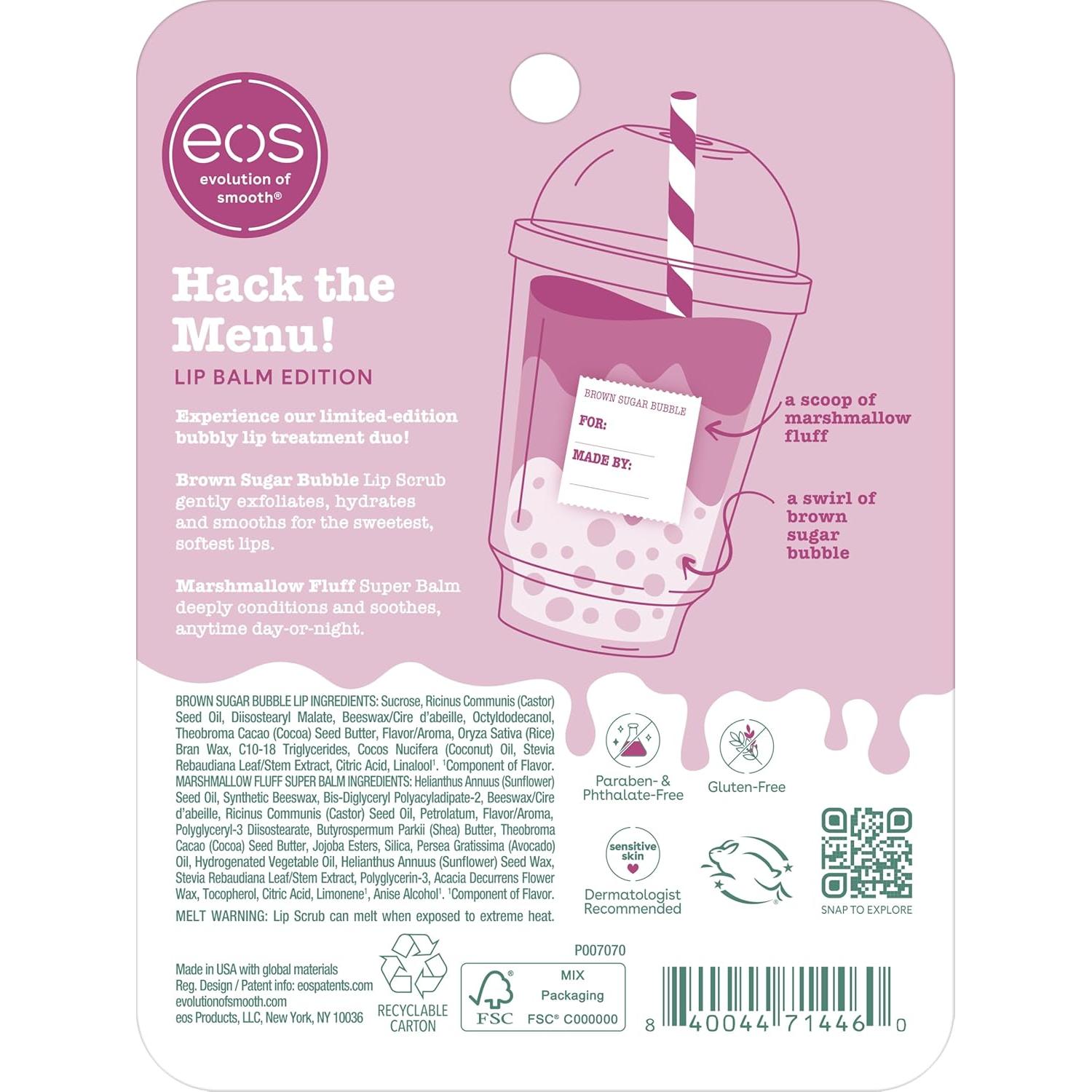 Set de Regalo Labial eos Flavor Lab - Exfoliante y Balsamo 2-Pack