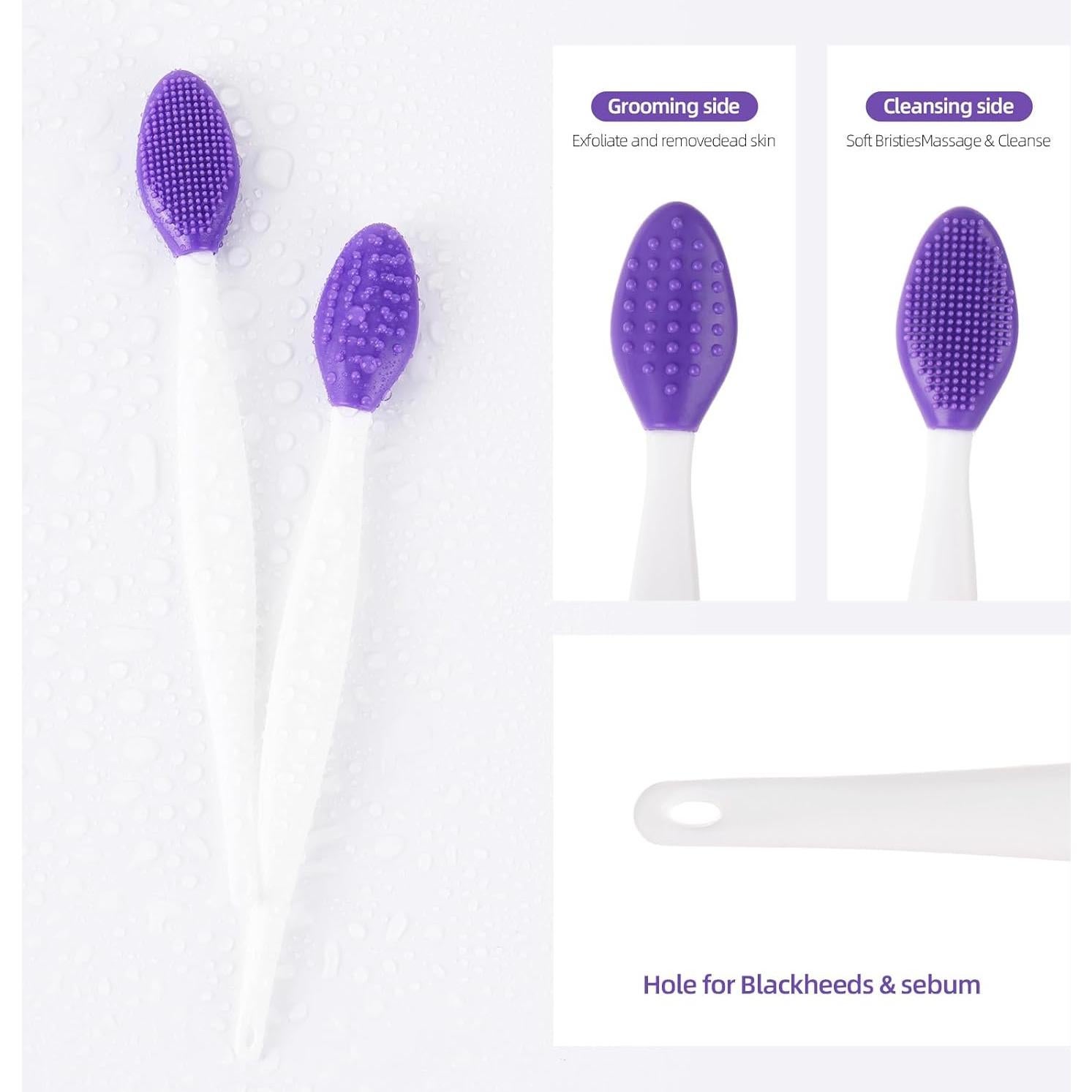 48 Cepillos Exfoliantes de Labios Silicona Tbestmax Doble Cara