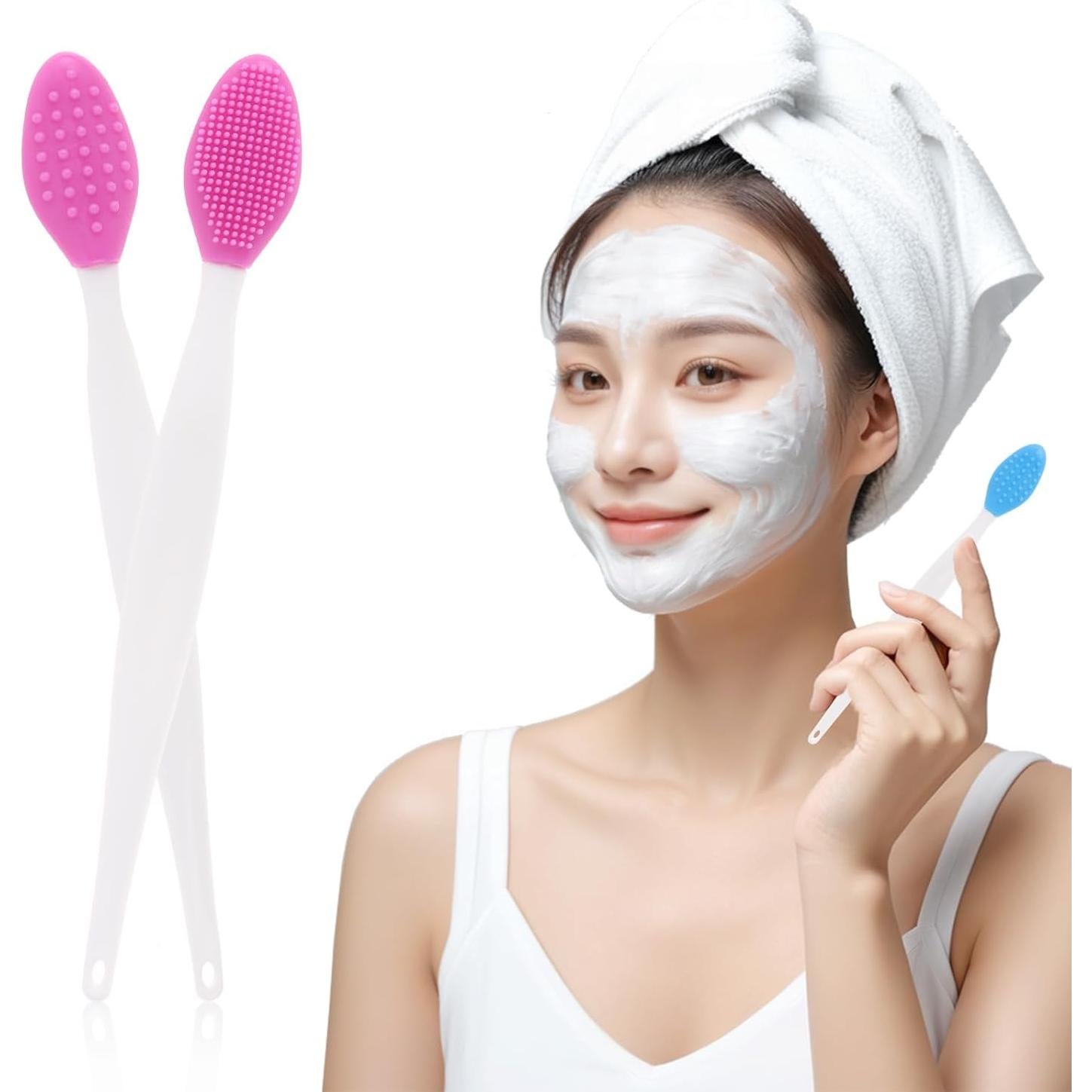 48 Cepillos Exfoliantes de Labios Silicona Tbestmax Doble Cara