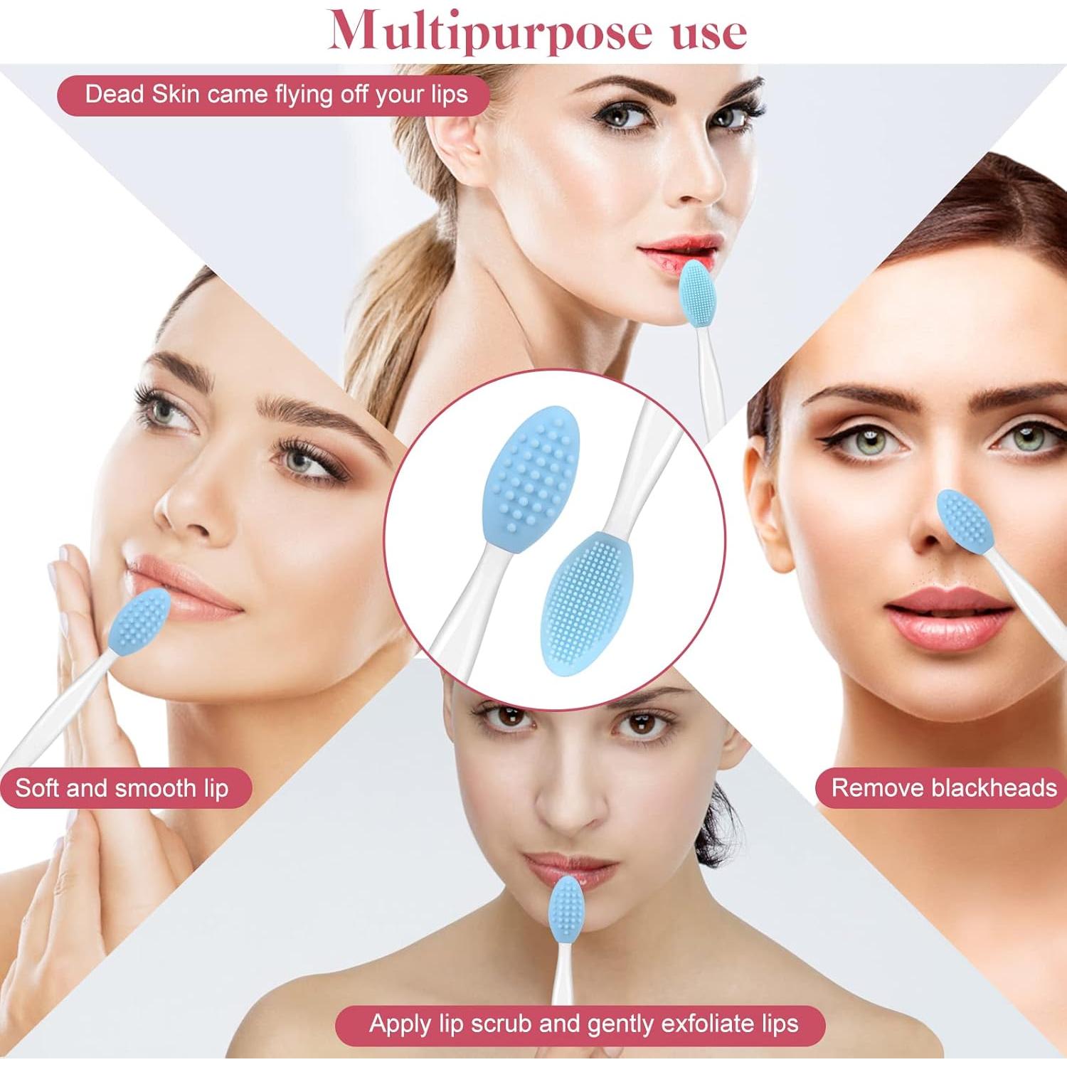 5 Piezas Cepillo Exfoliante de Labios Silicona Yoizyfree