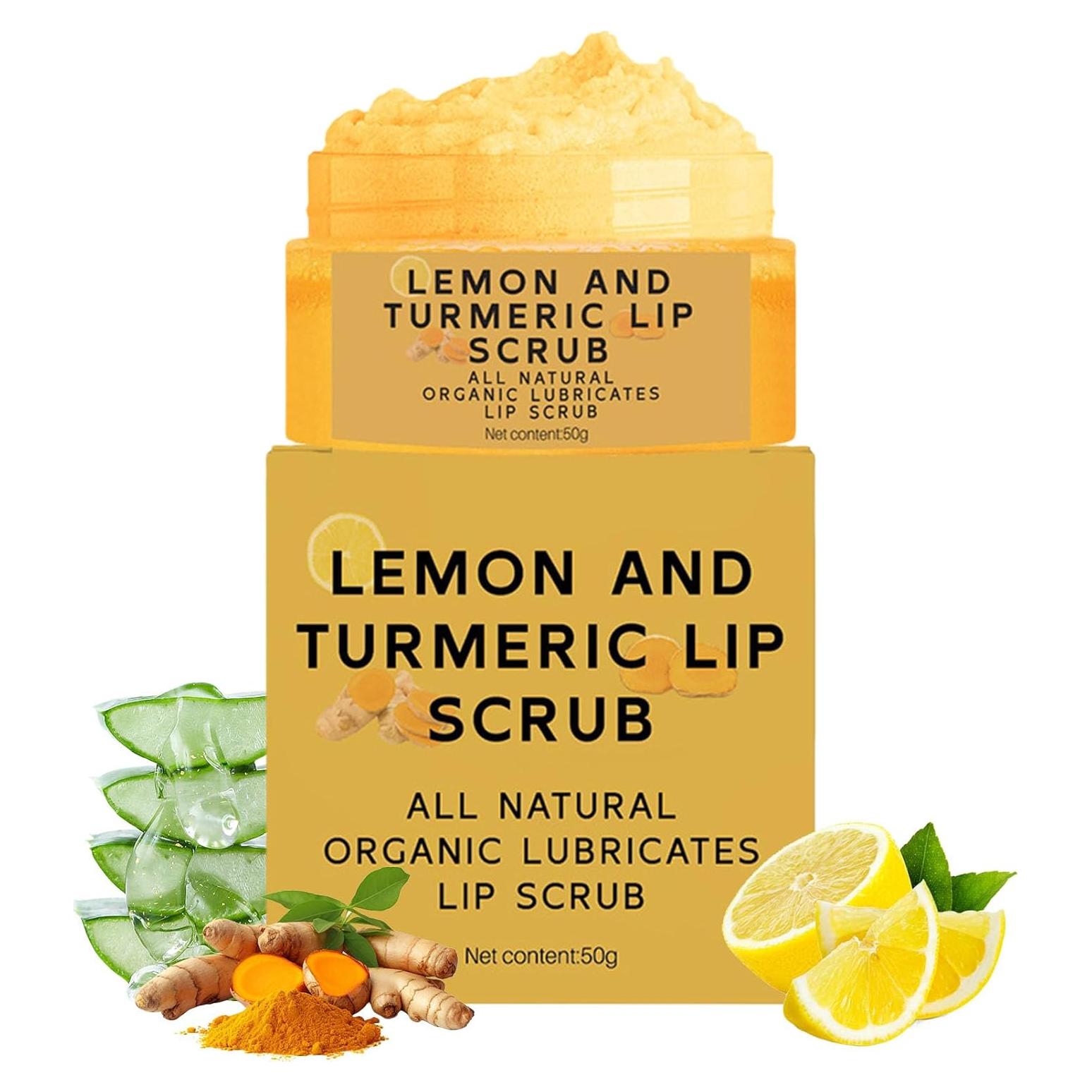 Exfoliante de Labios YJLYQF con Cúrcuma y Limón 90g