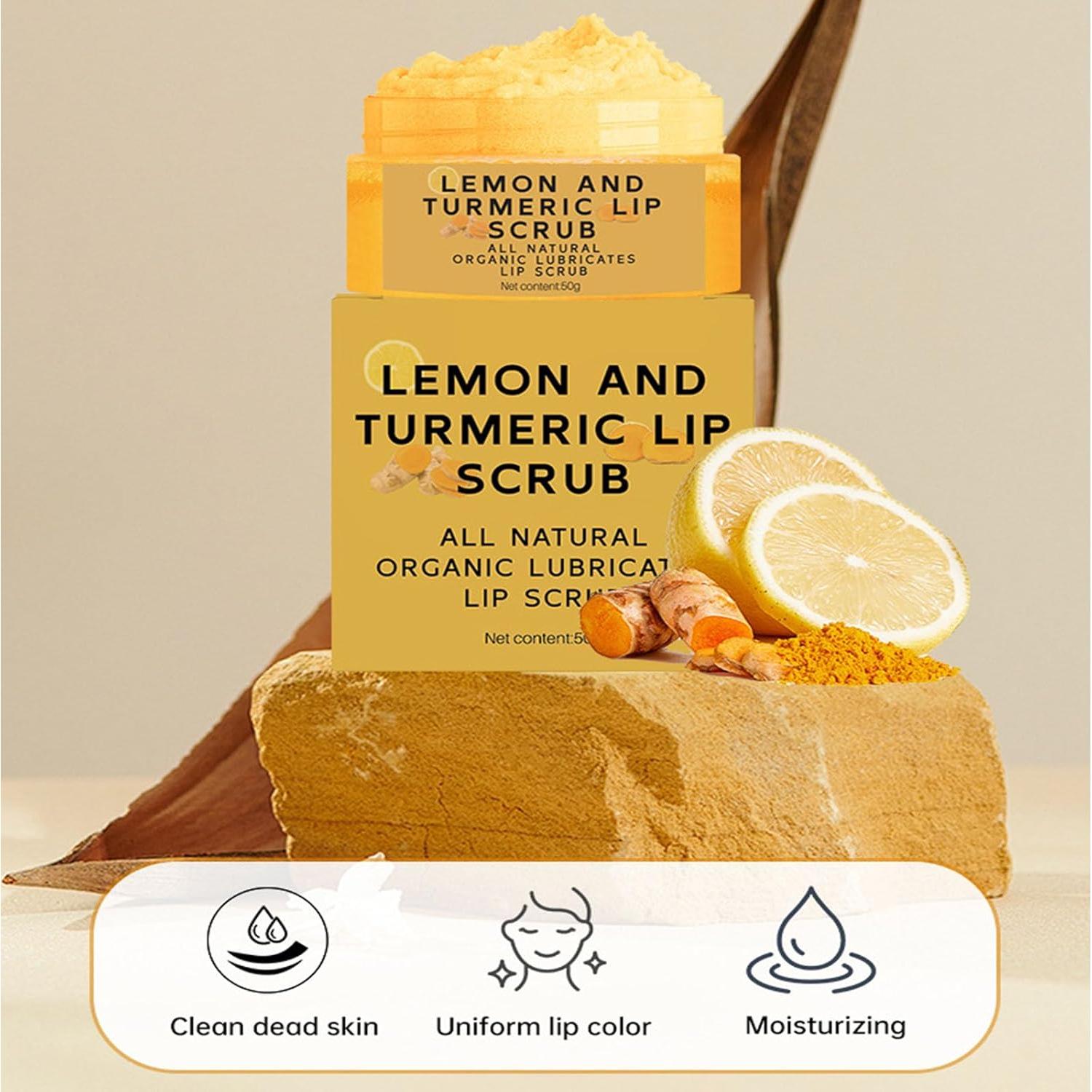 Exfoliante de Labios YJLYQF con Cúrcuma y Limón 90g