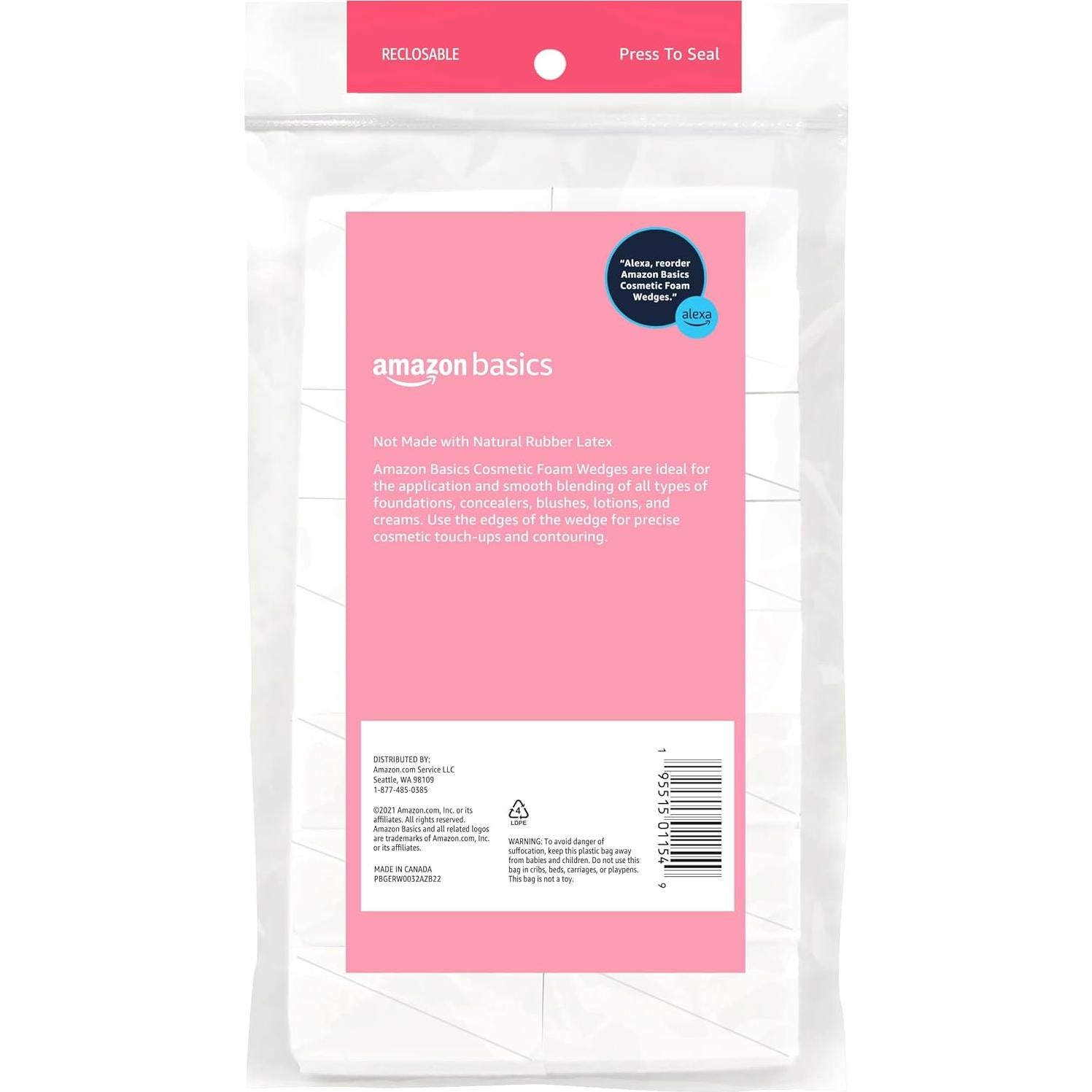 Esponjas de Espuma Cosmética Amazon Basics 32 Unidades