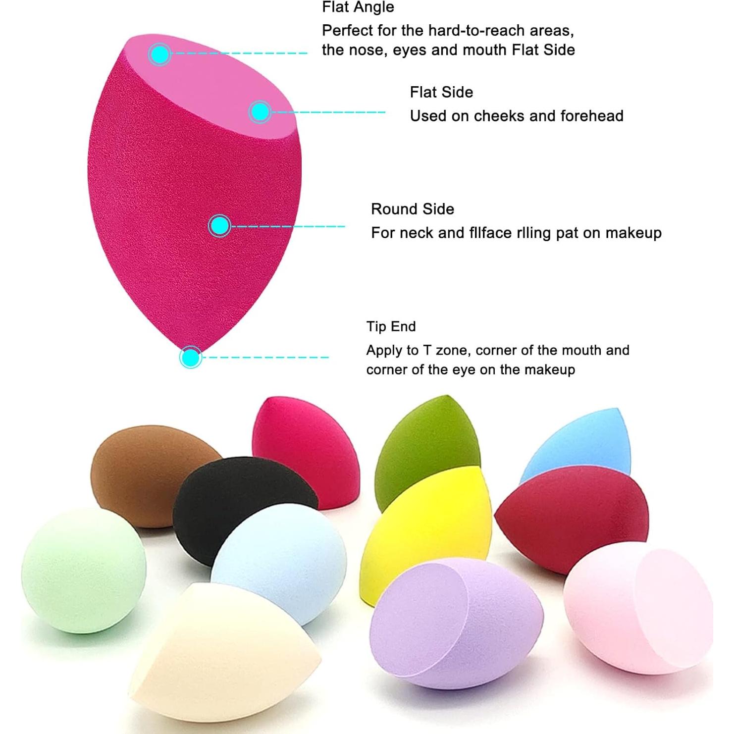 Juego de 12 Esponjas de Maquillaje Scartink Multicolor