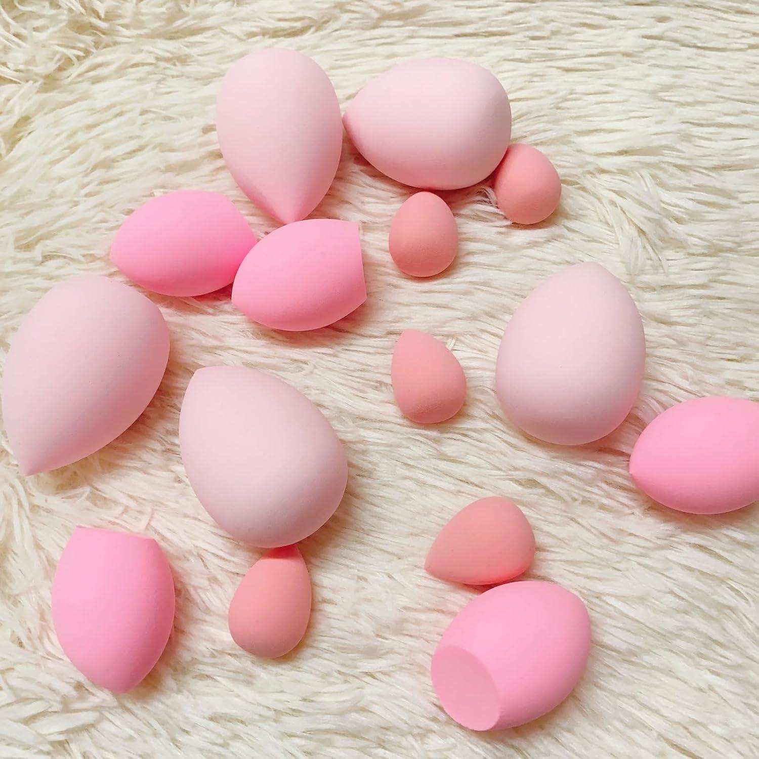 Set de 15 Esponjas de Maquillaje GFOUNS Rosa - Beauty Blender