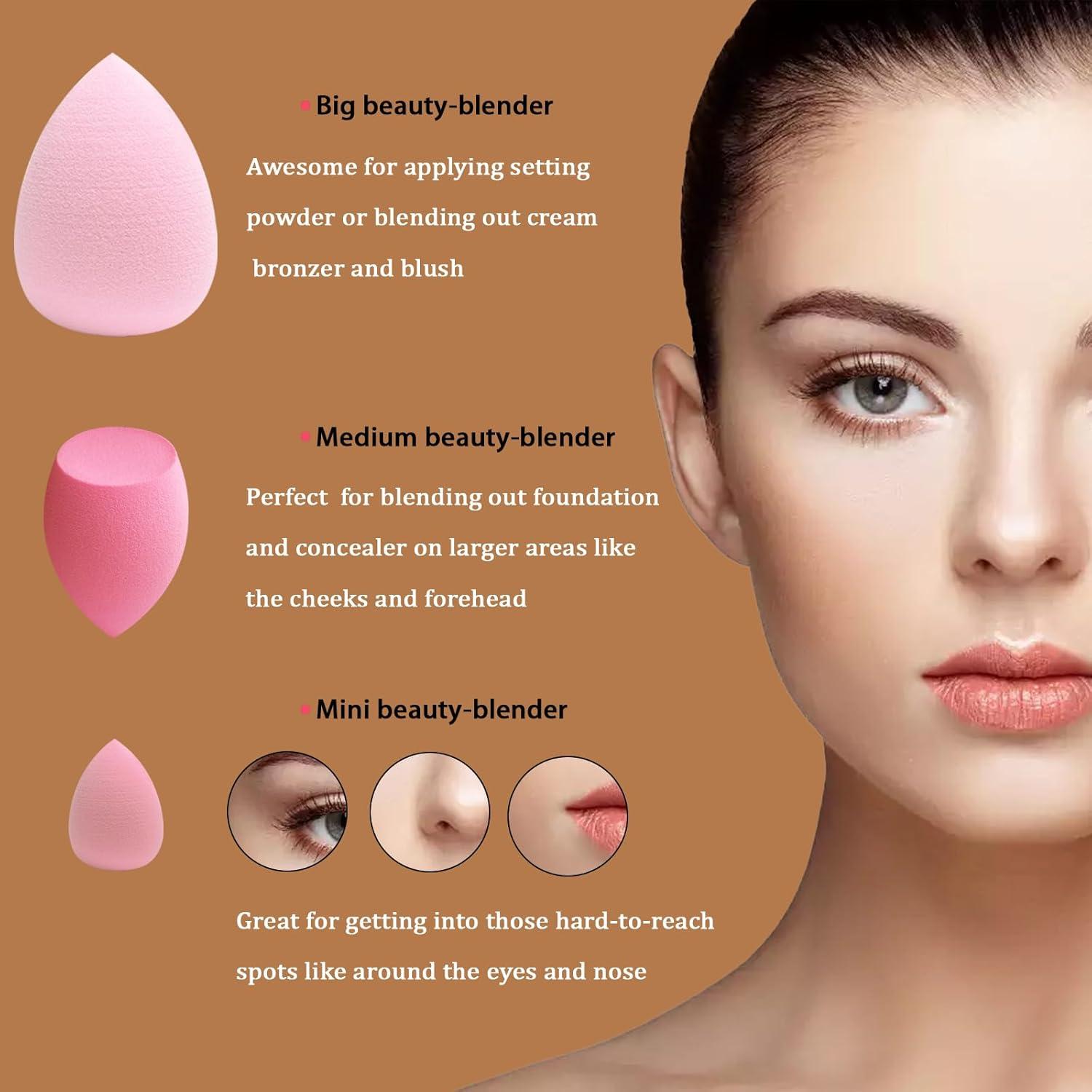 Set de 15 Esponjas de Maquillaje GFOUNS Rosa - Beauty Blender