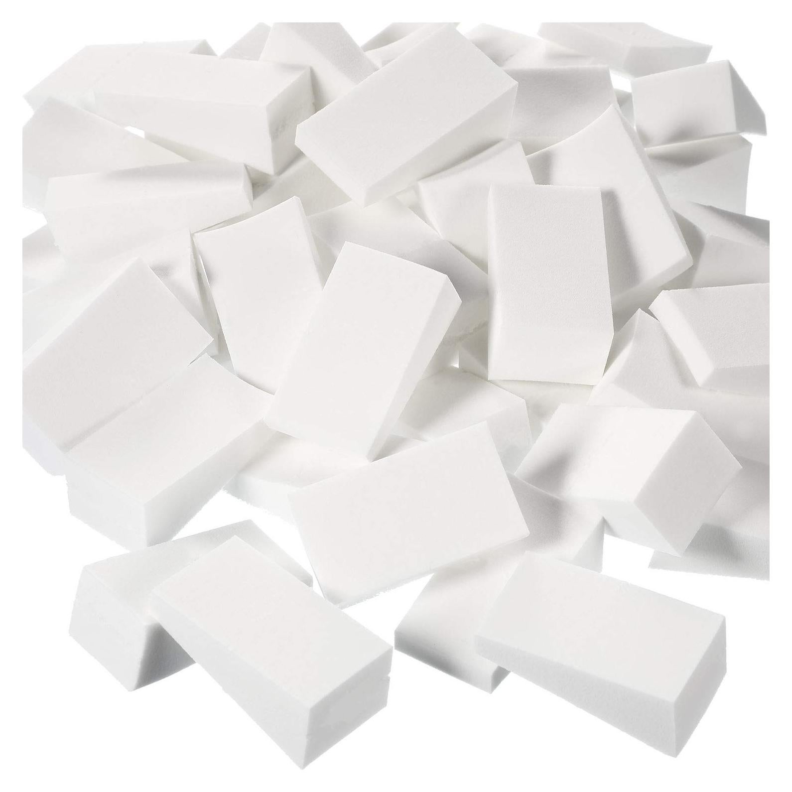 100 Esponjas de Maquillaje Sin Láttex TecUnite - Cuñas Blancas