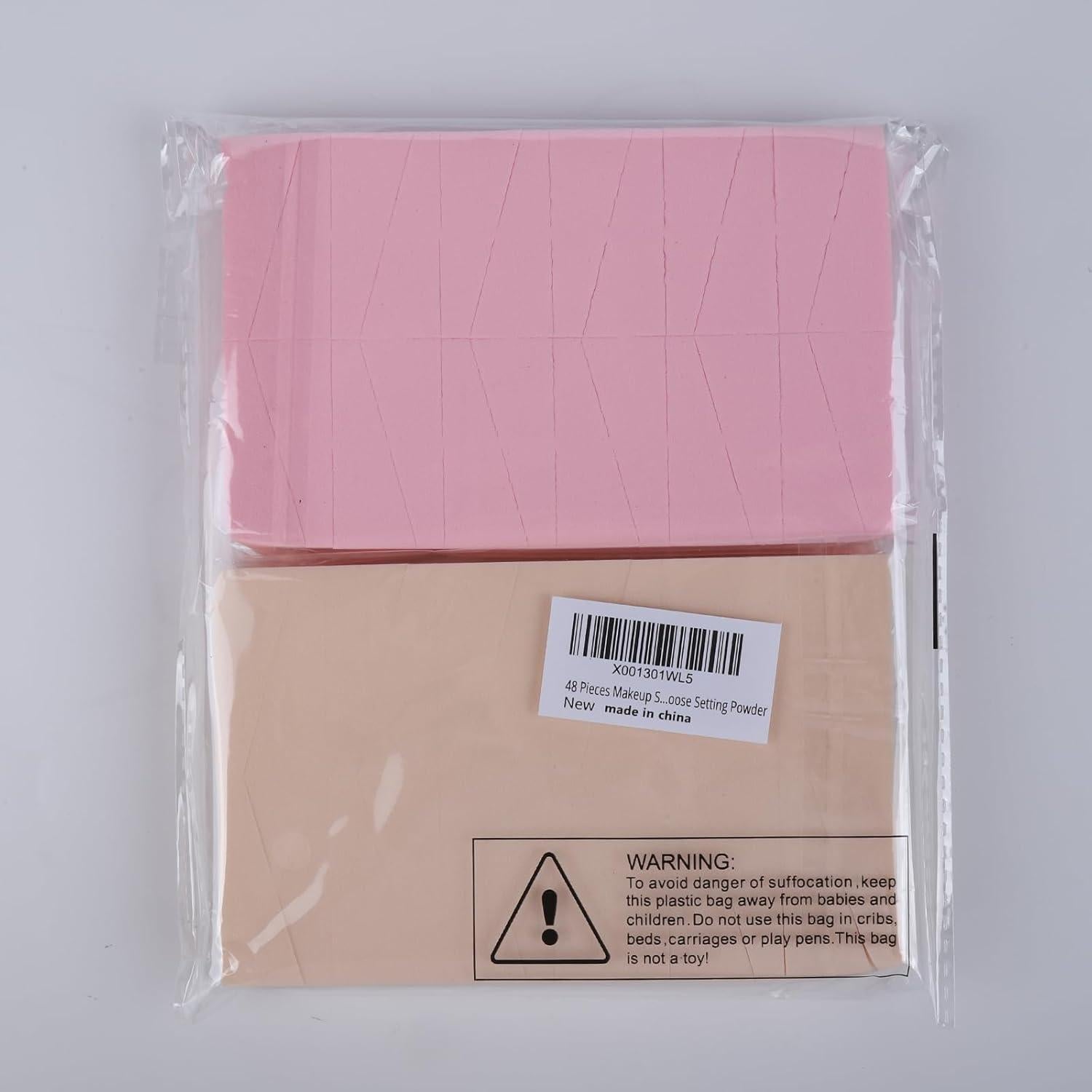 Esponjas de Maquillaje en Cuña Teenitor 48 Piezas Sin Látex