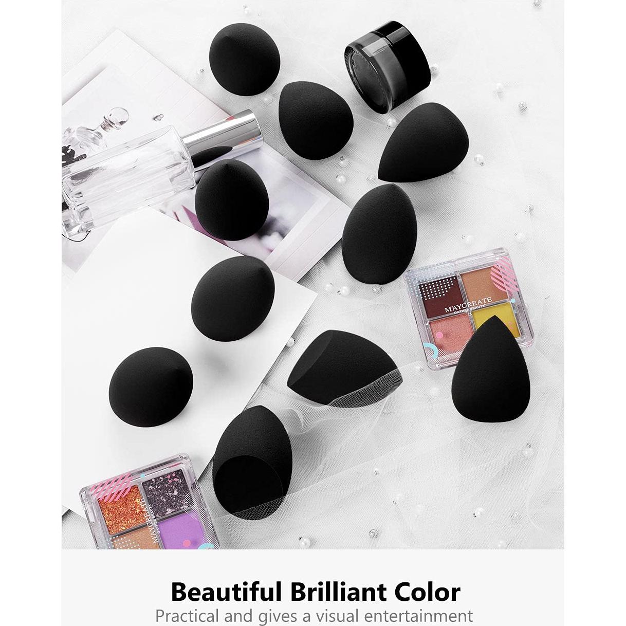 Esponjas de Maquillaje InnoGear 10 Pcs Set Negro Básico