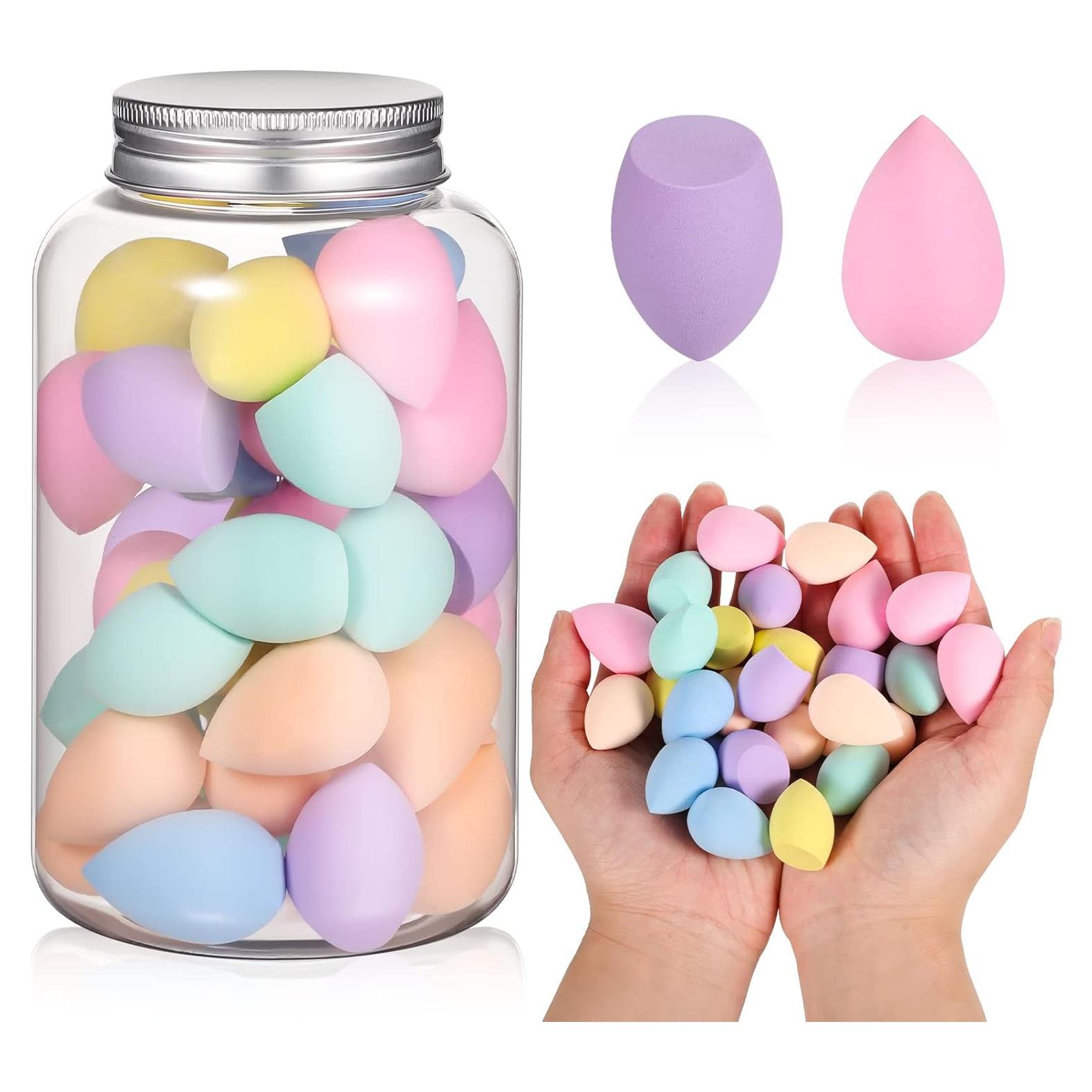 40 Esponjas de Maquillaje Mini WSICSE Multicolor Suaves