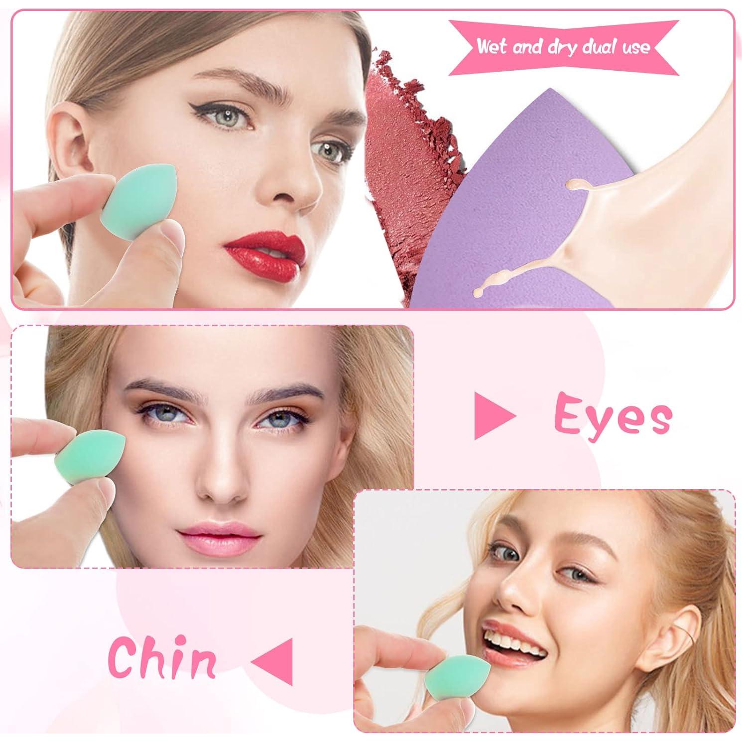 40 Esponjas de Maquillaje Mini WSICSE Multicolor Suaves