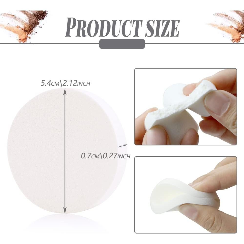 Esponjas de Maquillaje Vmiapxo 48 Piezas Redondas 55mm