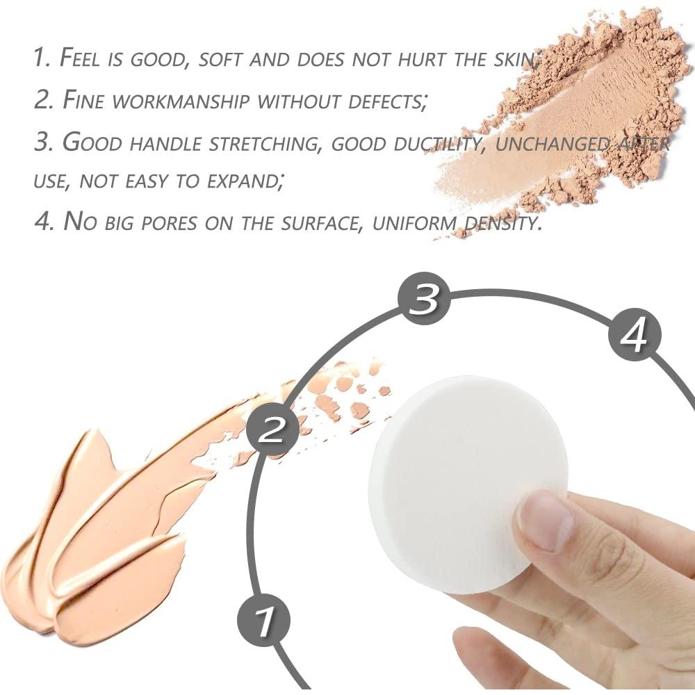Esponjas de Maquillaje Vmiapxo 48 Piezas Redondas 55mm