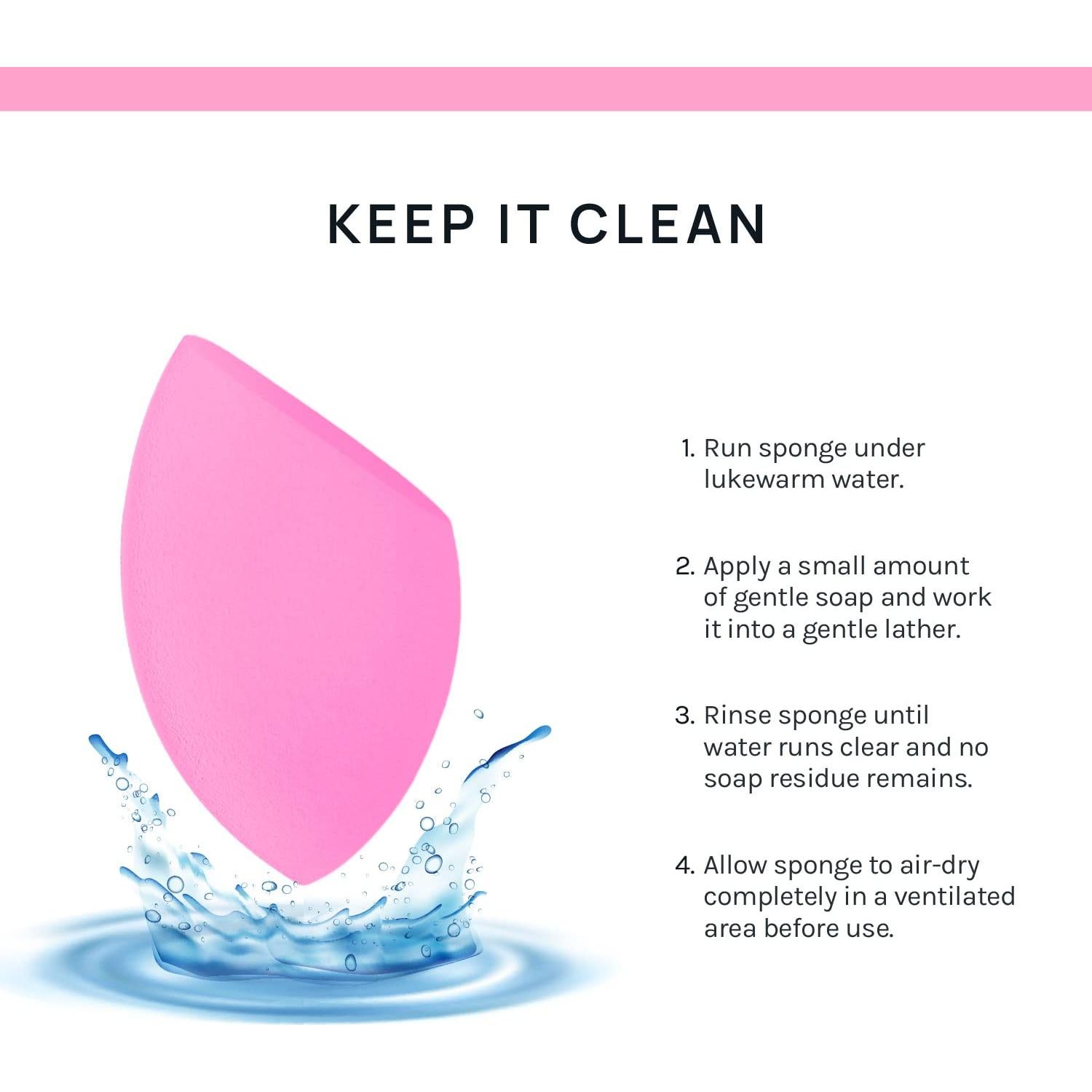 Conjunto de 6 Esponjas de Maquillaje AOA Studio Rosa Sin Látex