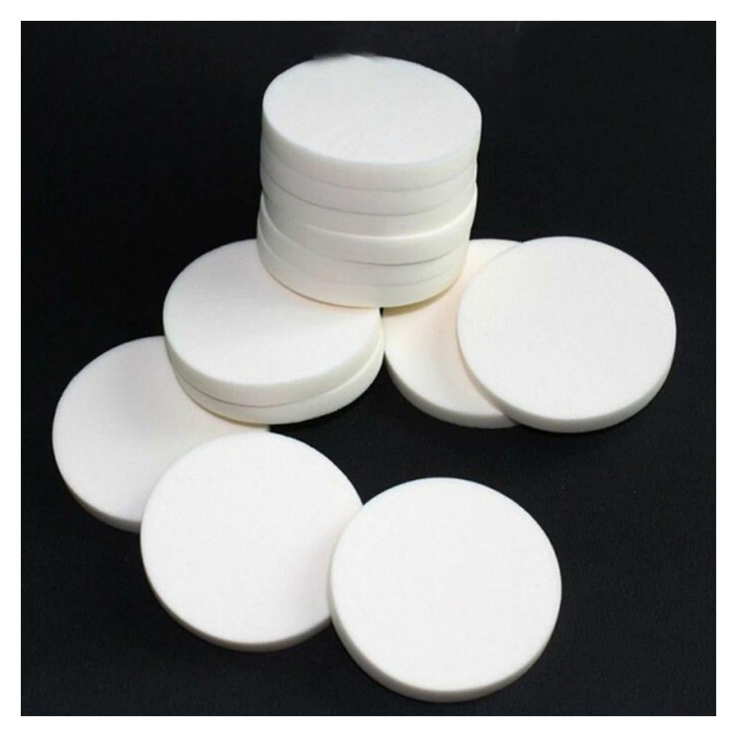 Esponjas Faciales Redondas AKOAK 20pcs Suaves 55mm Blancas