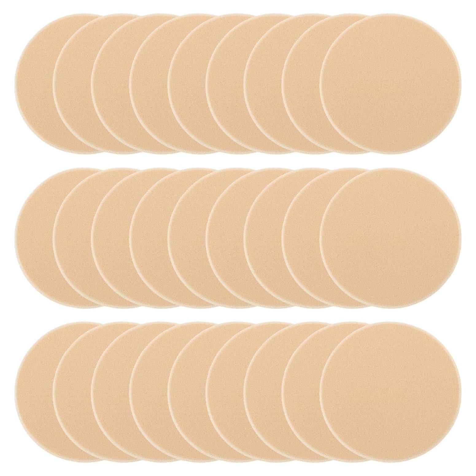 25 Esponjas de Maquillaje Redondas Suaves HANJIAONI 5cm