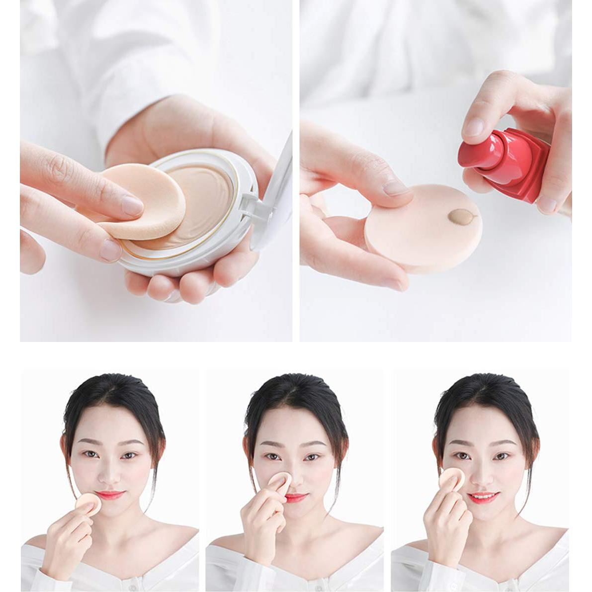 25 Esponjas de Maquillaje Redondas Suaves HANJIAONI 5cm