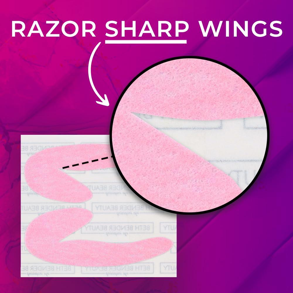 Plantillas de Eyeliner Beth Bender - 24 Piezas Hipoalergénicas