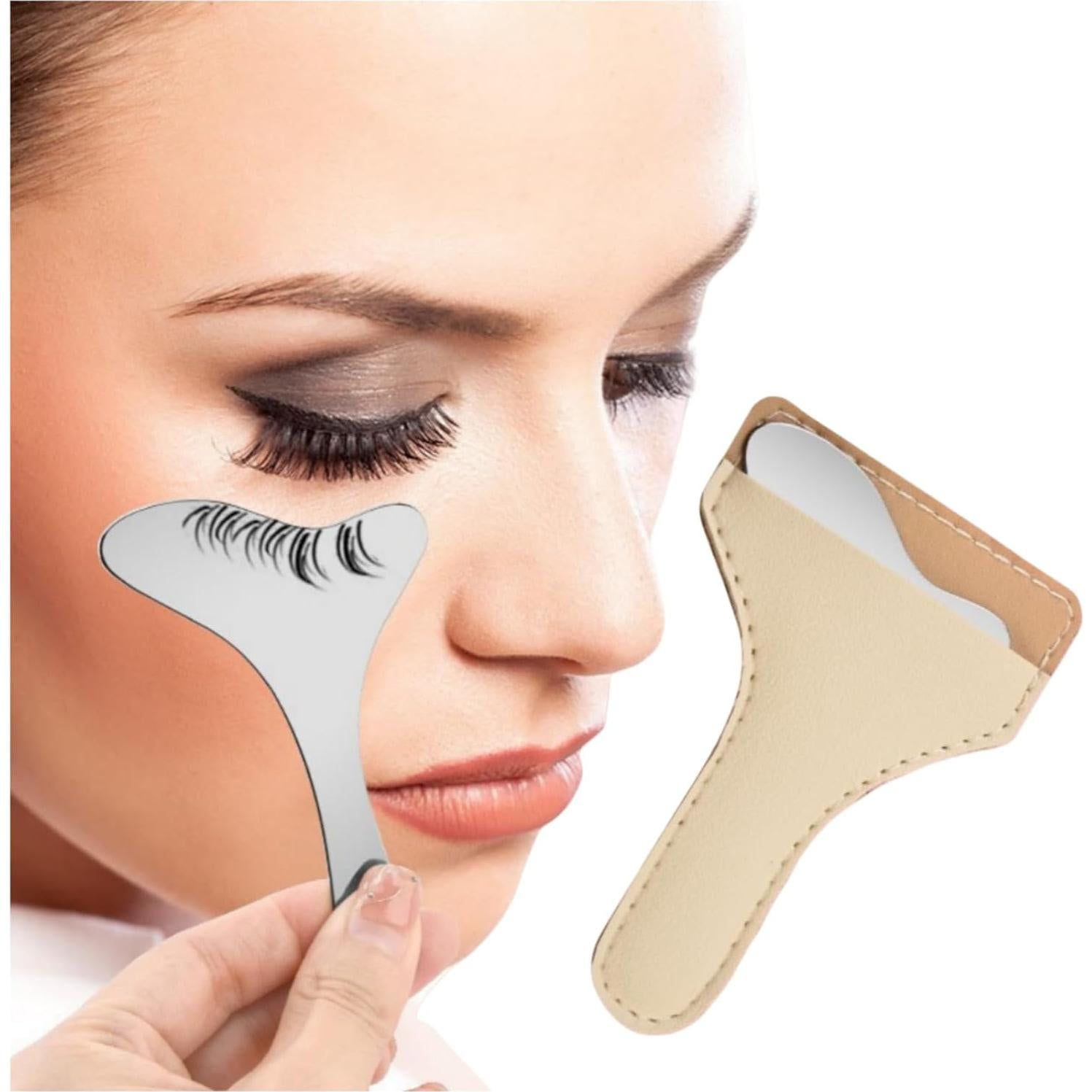 Plantillas de Eyeliner Profesional Acero Inoxidable 2PCS