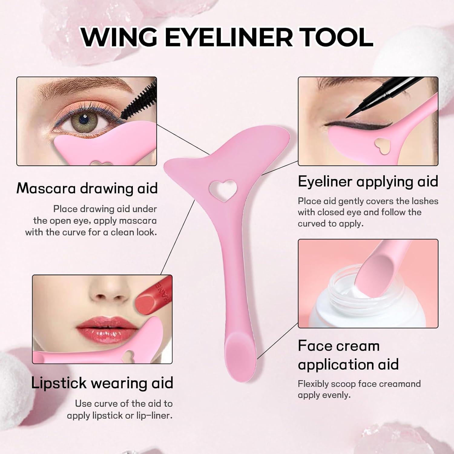 Set de Plantillas para Delineador de Ojos DAGEDA - 3 Piezas Silicona